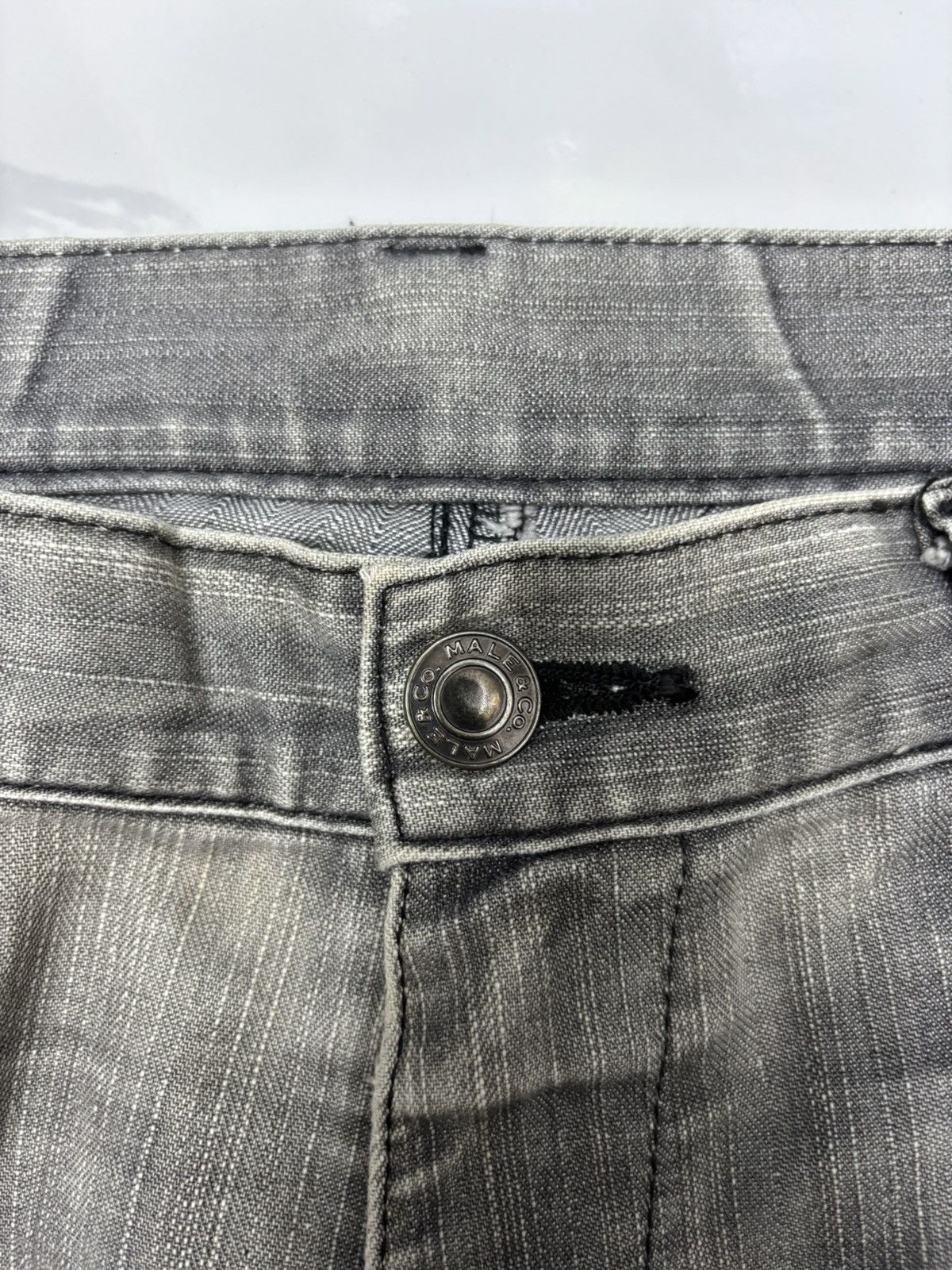 Tete Homme Vintage Japanese Brand Male & Co Faded Gray Flare Cargo Pant Size US 35 - 10 Thumbnail