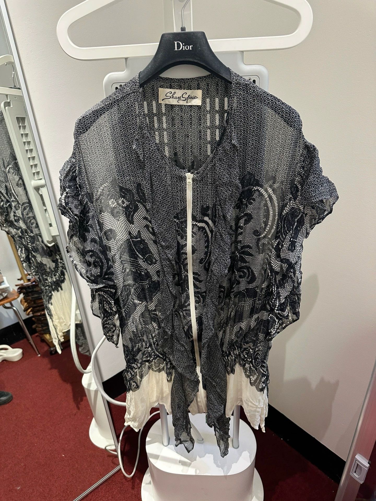 Share Spirit Homme Share Spirit Silk Double Zipper Oversized Jacket Size XS / US 0-2 / IT 36-38 - 2 Thumbnail