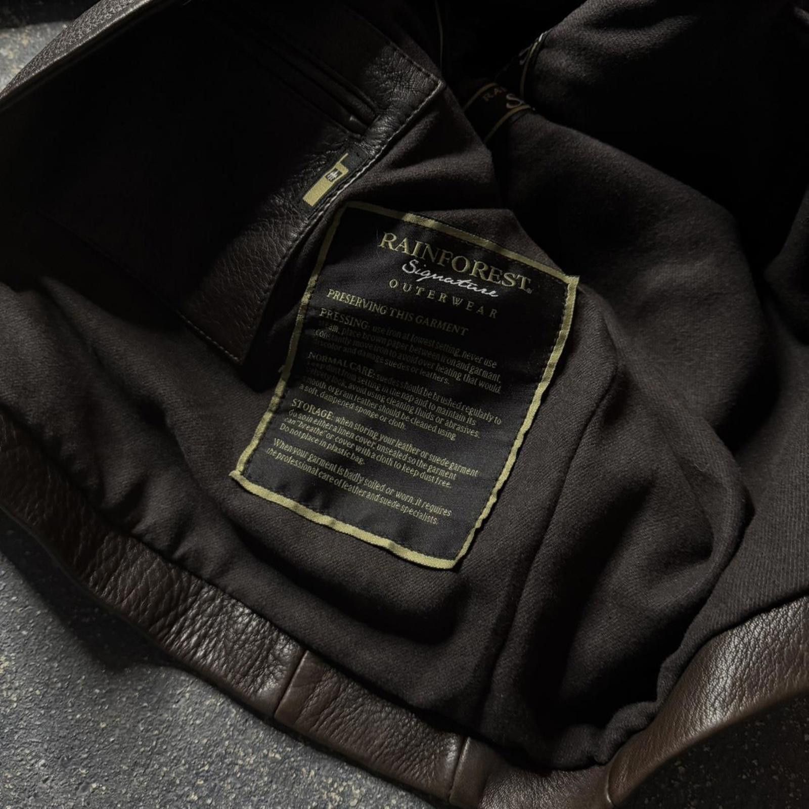 Vintage Rainforest Signature Mocha Brown Leather Trench Coat