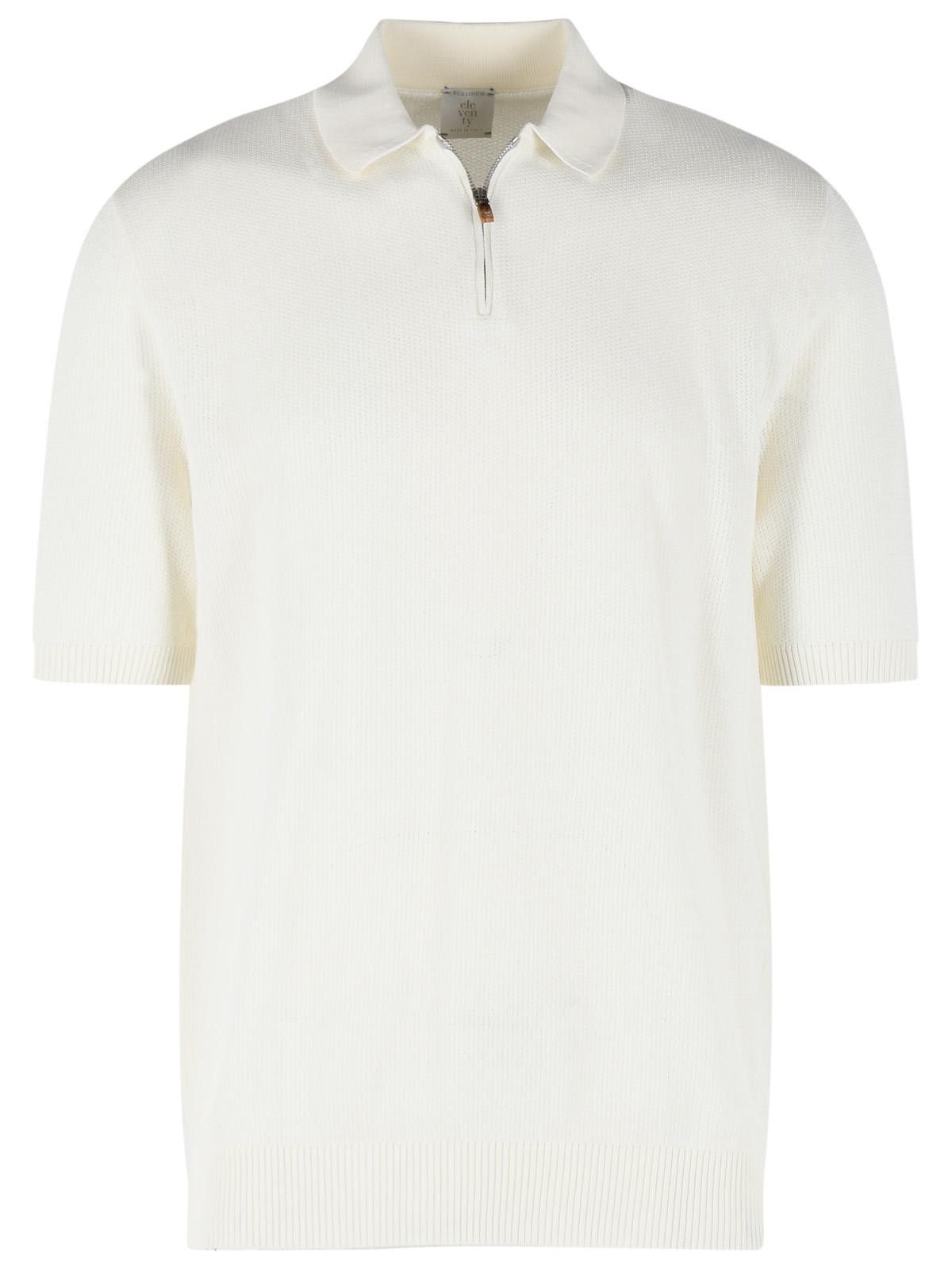 Eleventy ELEVENTY Ivory White Cotton Polo Shirt Size US XL / EU 56 / 4 - 1 Thumbnail