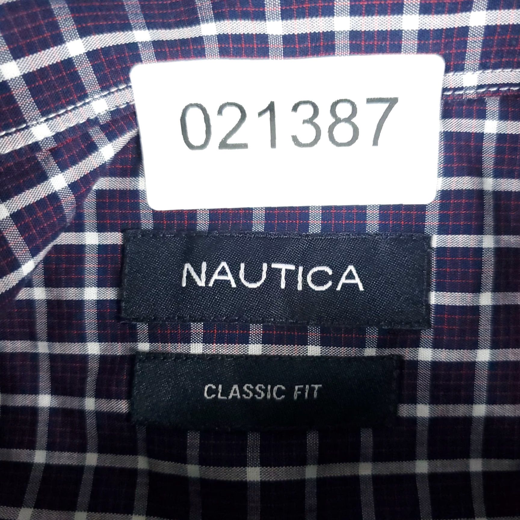 Nautica Nautica Shirt Mens Size 16.5 Blue Plaid Button-Up Short Sleeve Casual Classic Preppy Size US L / EU 52-54 / 3 - 8 Thumbnail