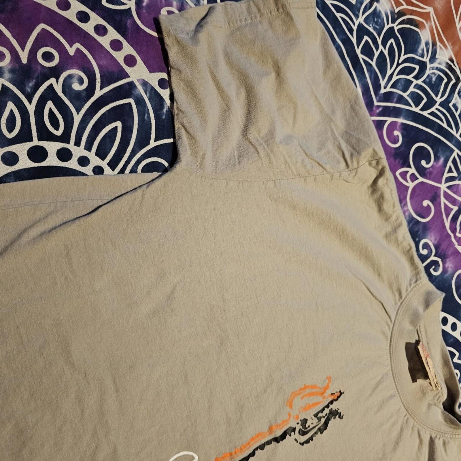 Designer Men's Tan and Orange Karma T-shirt Size US XL / EU 56 / 4 - 5 Thumbnail