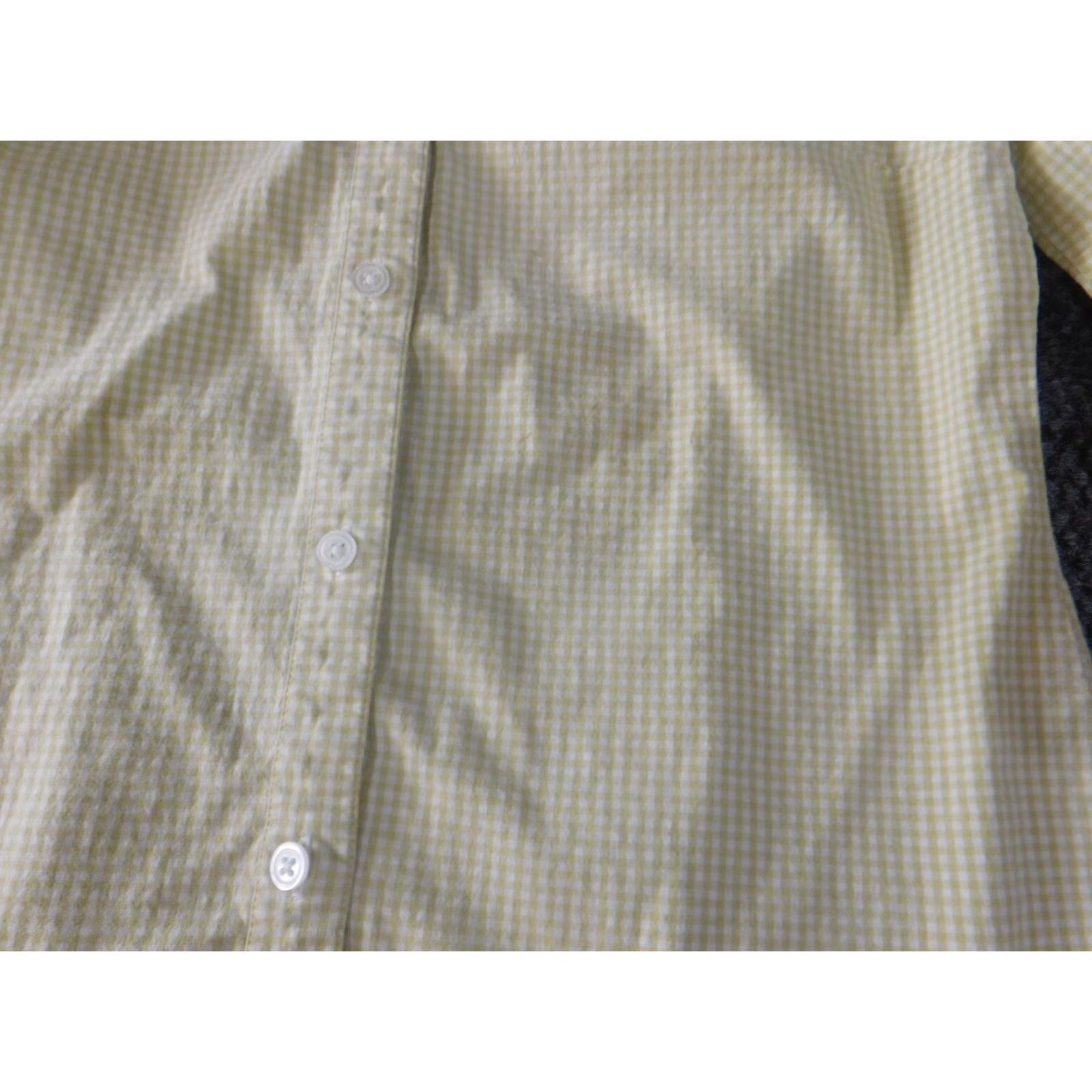 Talbots Talbots Womens Button-Up Plaid Blouse PM Petites Yellow Henley Sleeveless Rayon Casual Women Size M / US 6-8 / IT 42-44 - 5 Thumbnail