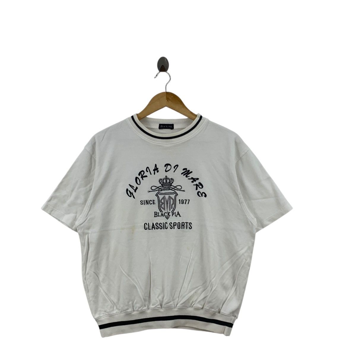 Vintage Vintage BLACK PIA Gloria Di Mare Embroidered Logo Sweatshirt Size M / US 6-8 / IT 42-44 - 3 Thumbnail