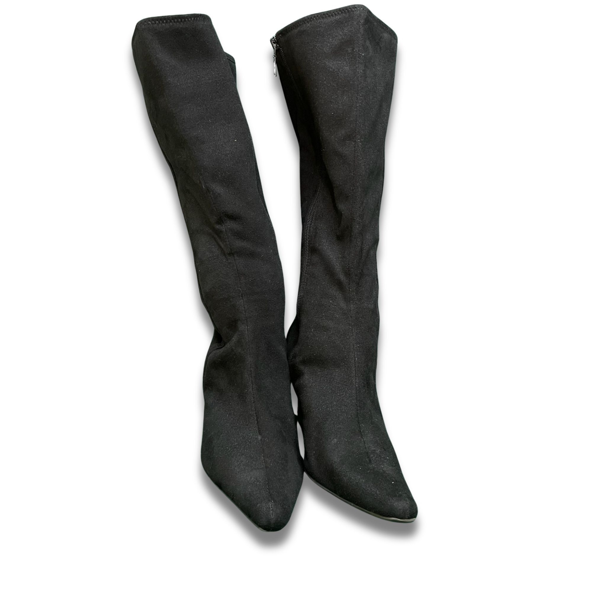 Other Impo Stretch Knee-High Faux Suede Boots Black Womens Size 10 Size US 10 / IT 40 - 2 Thumbnail