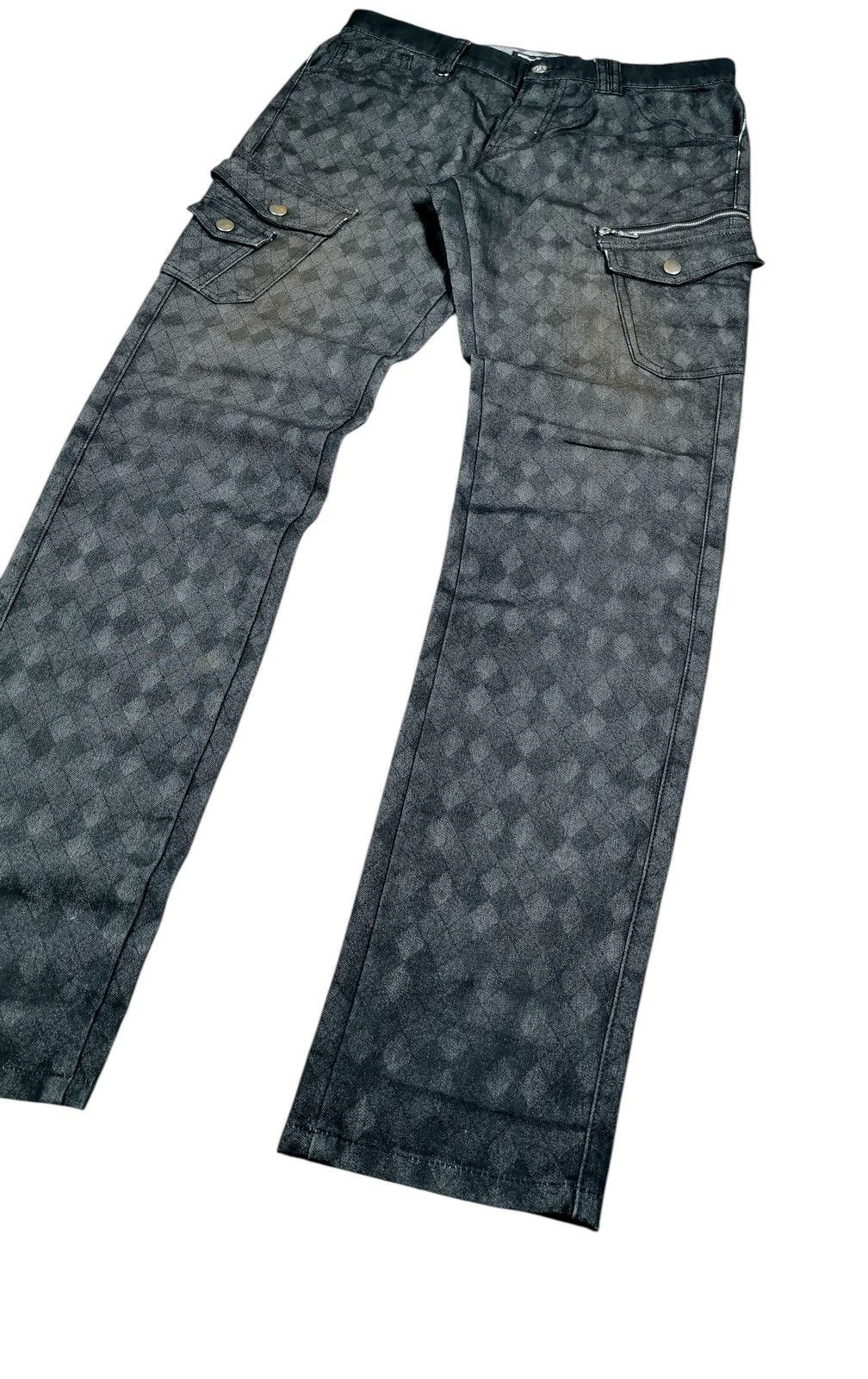 semanticdesign Semantic Design Multi Pocket All Printed Slim Cargo Pants Size US 31 - 6 Thumbnail