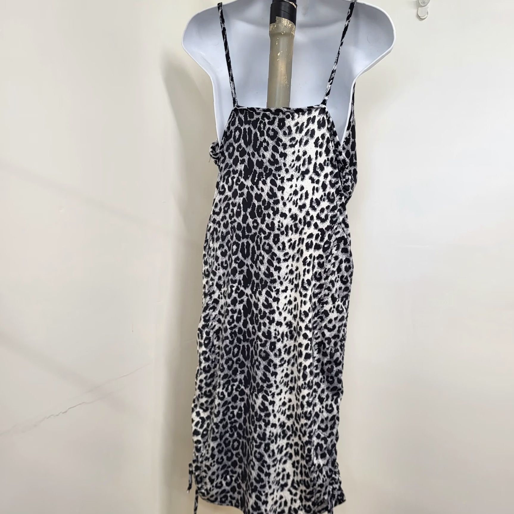 Vintage Forever Rose Couture Maxi Dress Women's L Leopard Print Strappy Scoop Neck Sleeveless Slip Dress Tank Dress Size L / US 10 / IT 46 - 6 Thumbnail