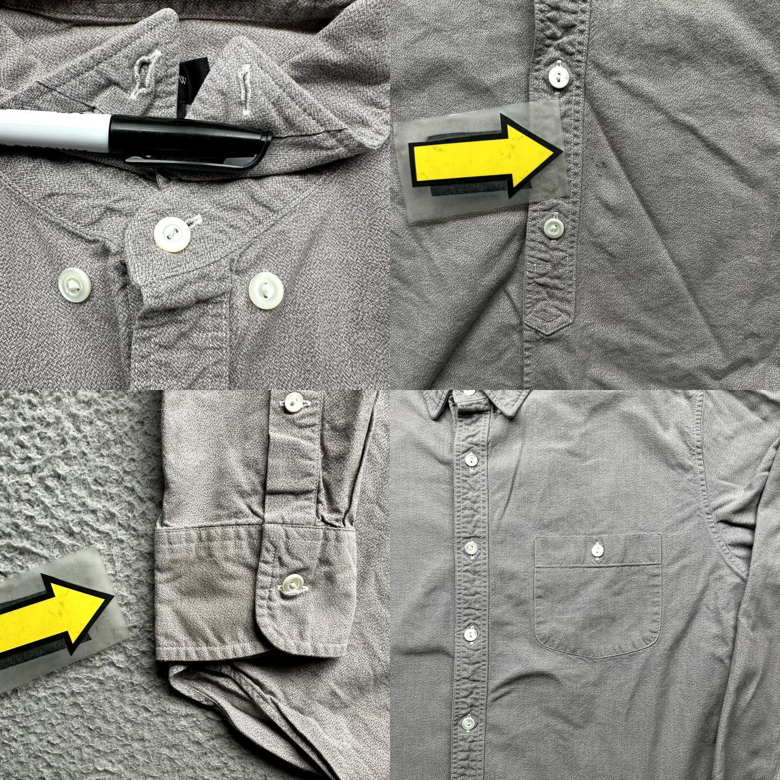 J.Crew VINTAGE? No. J.CREW Button-Down Long Sleeve Gray Casual Shirt Mens Large Cotton Pocket B8337 Size US L / EU 52-54 / 3 - 8 Thumbnail
