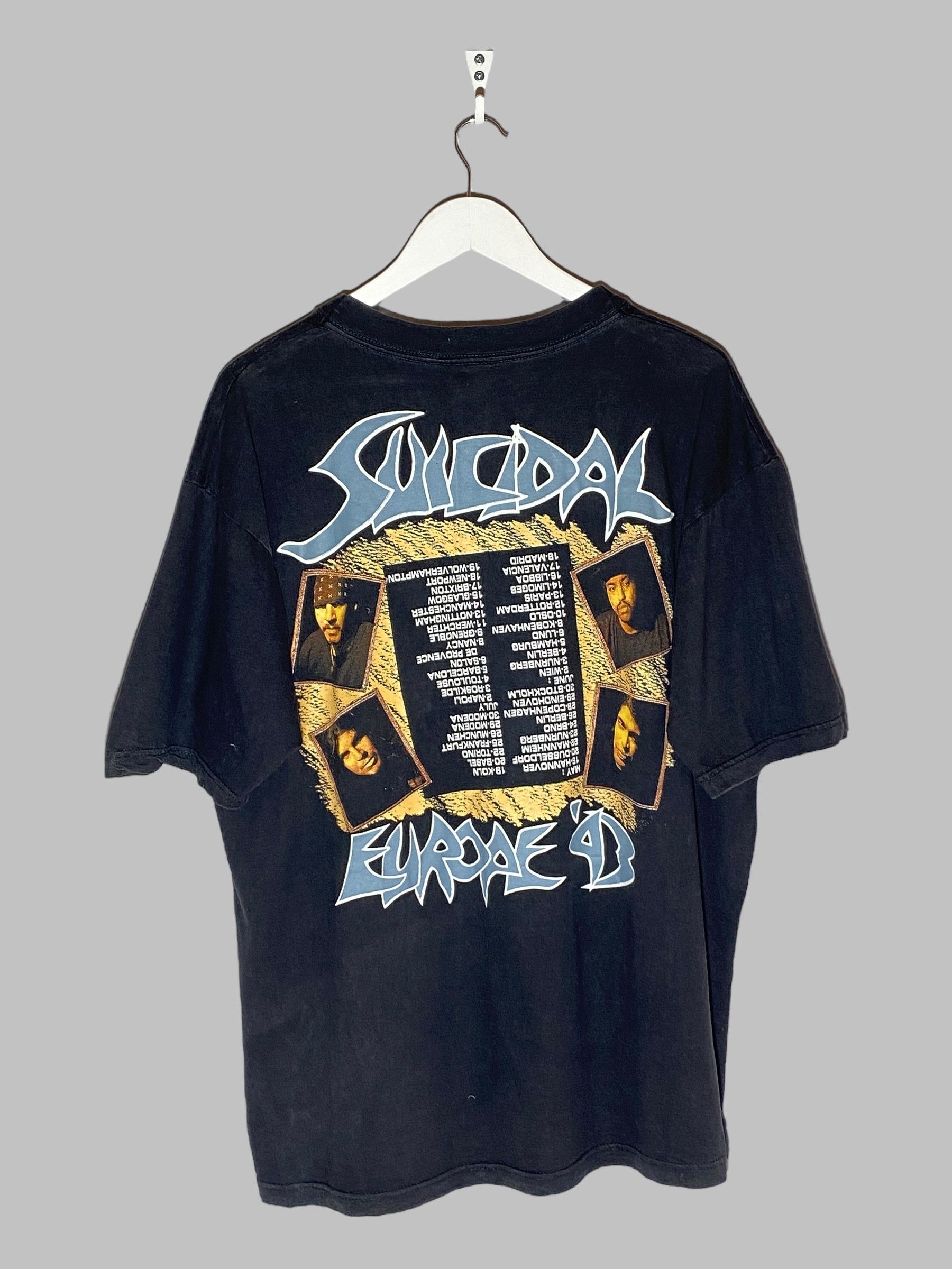 Band Tees Vintage Suicidal Tendencies 1992 Europe Tour Art Of Rebelion Size US XL / EU 56 / 4 - 2 Thumbnail