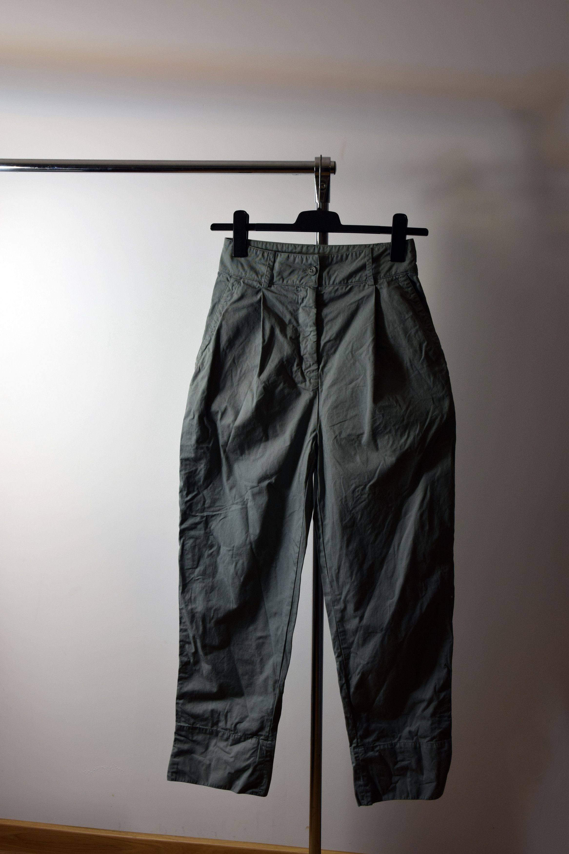 Acne Studios Women's 34 High Waist Chino Pants Teal Loose 36 Size 36" / US 14 / IT 50 - 3 Thumbnail