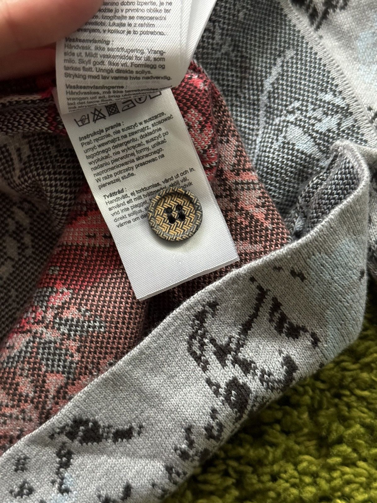 Designer Ivko jacquard floral pattern avant garde cardigan sweater Size L / US 10 / IT 46 - 5 Thumbnail