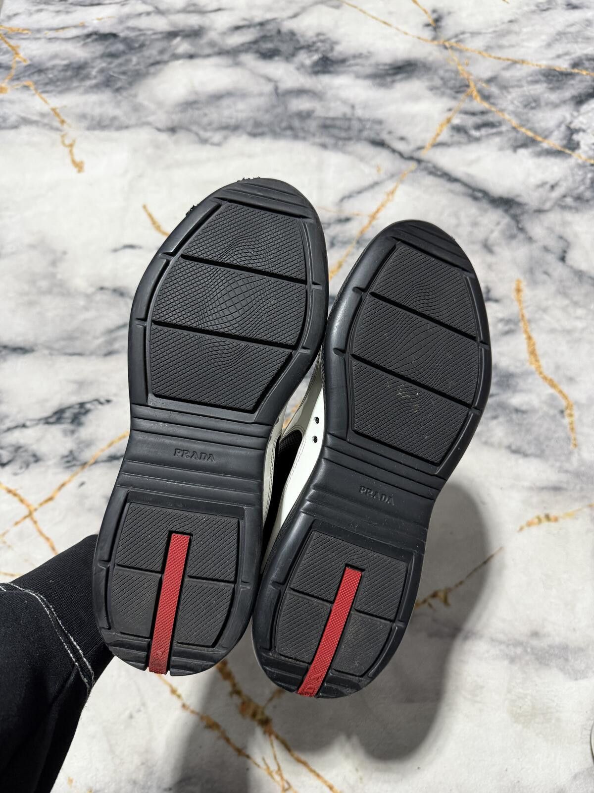 Prada Prada Americas Cup White Red Heel Patent Leather - Sz9.5US Size US 9.5 / EU 42-43 - 4 Thumbnail