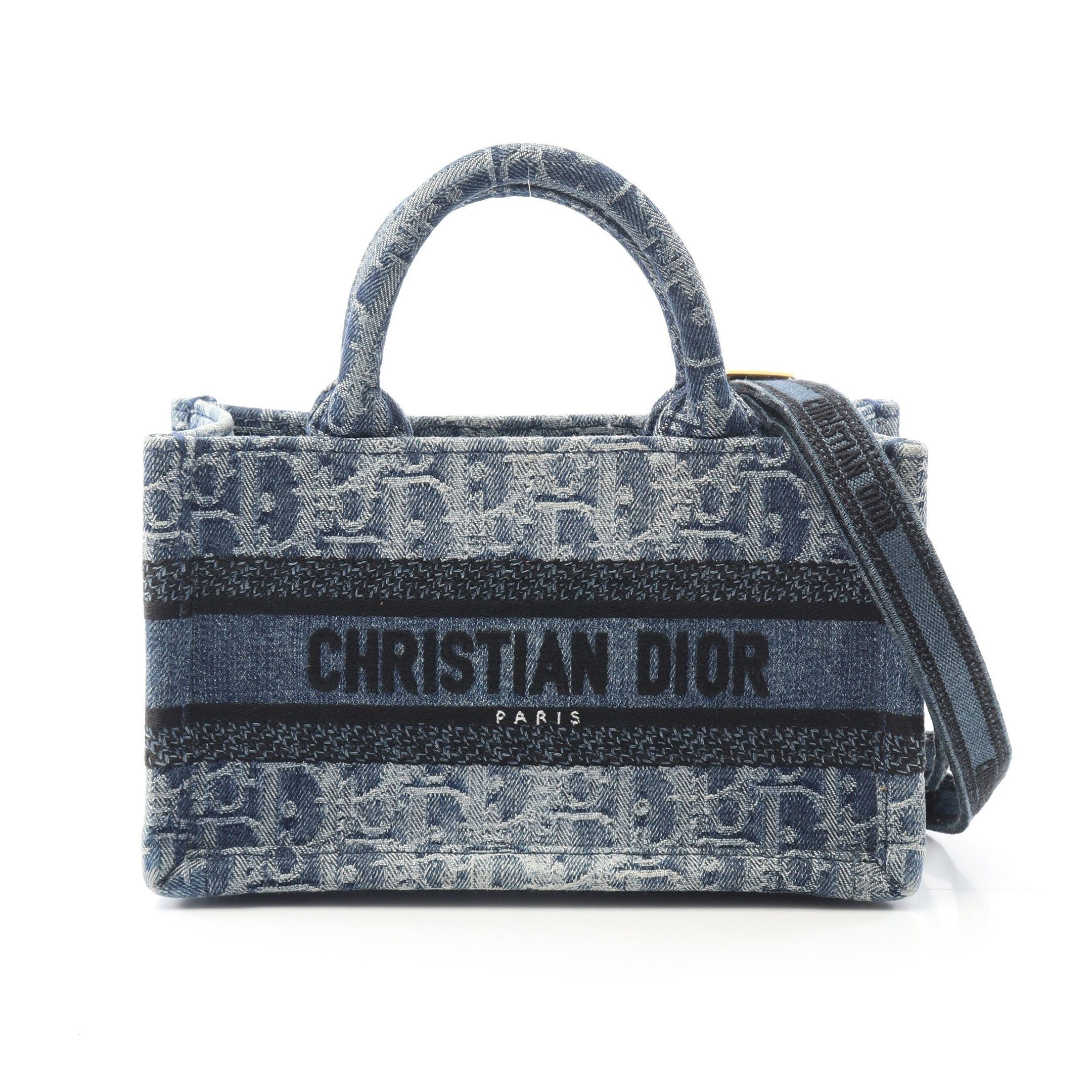 Dior Dior Book Tote Mini Handbag Denim Blue Size ONE SIZE - 1 Thumbnail