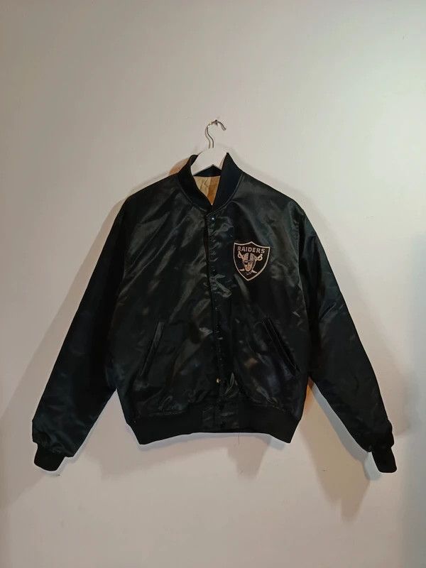 NFL Los Angeles Raiders Vintage 80s Starter Satin Bomber Jacket Size US L / EU 52-54 / 3 - 2 Thumbnail
