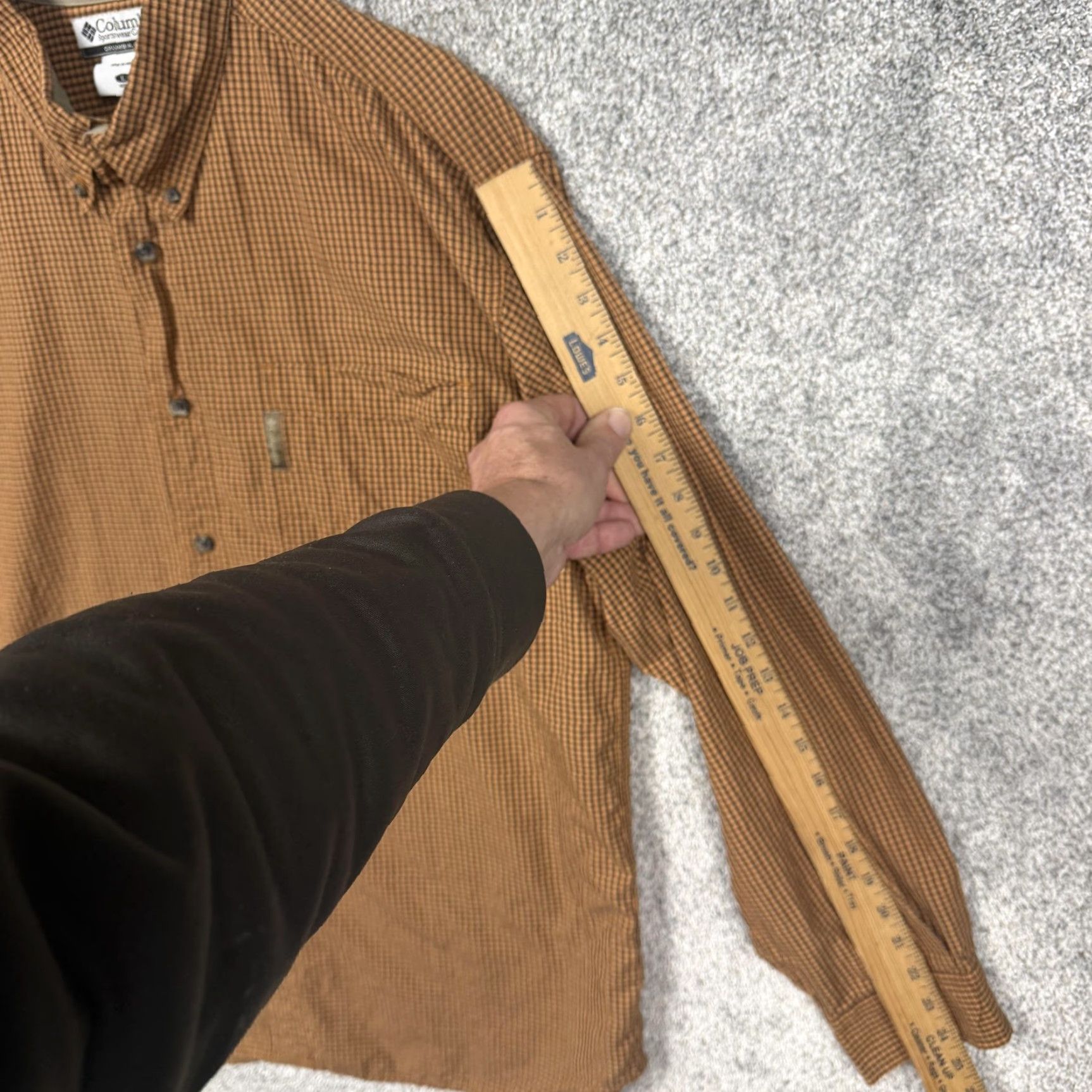 Vintage VTG Columbia Button-Down Shirt Men L Brown Orange Plaid Long Sleeve Size US L / EU 52-54 / 3 - 3 Thumbnail
