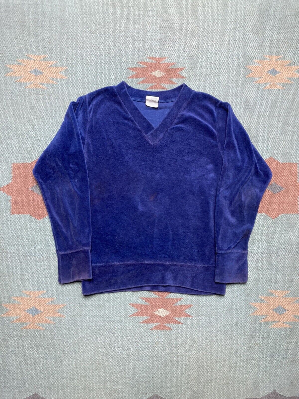 Vintage 70s velour t shirt terry cloth soft purple boys 12 baby tee Size S / US 4 / IT 40 - 1 Thumbnail