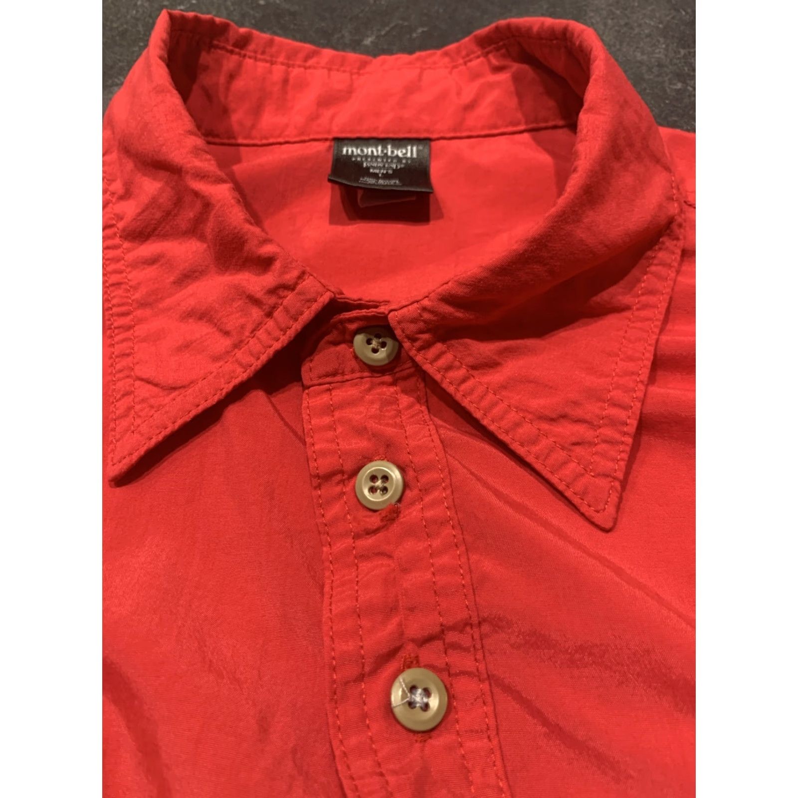 Lands' End VINTAGE Lands' End Mont-Bell Shirt Red Nylon Button-Up Large Casual Outdoor Mens Size US L / EU 52-54 / 3 - 5 Thumbnail