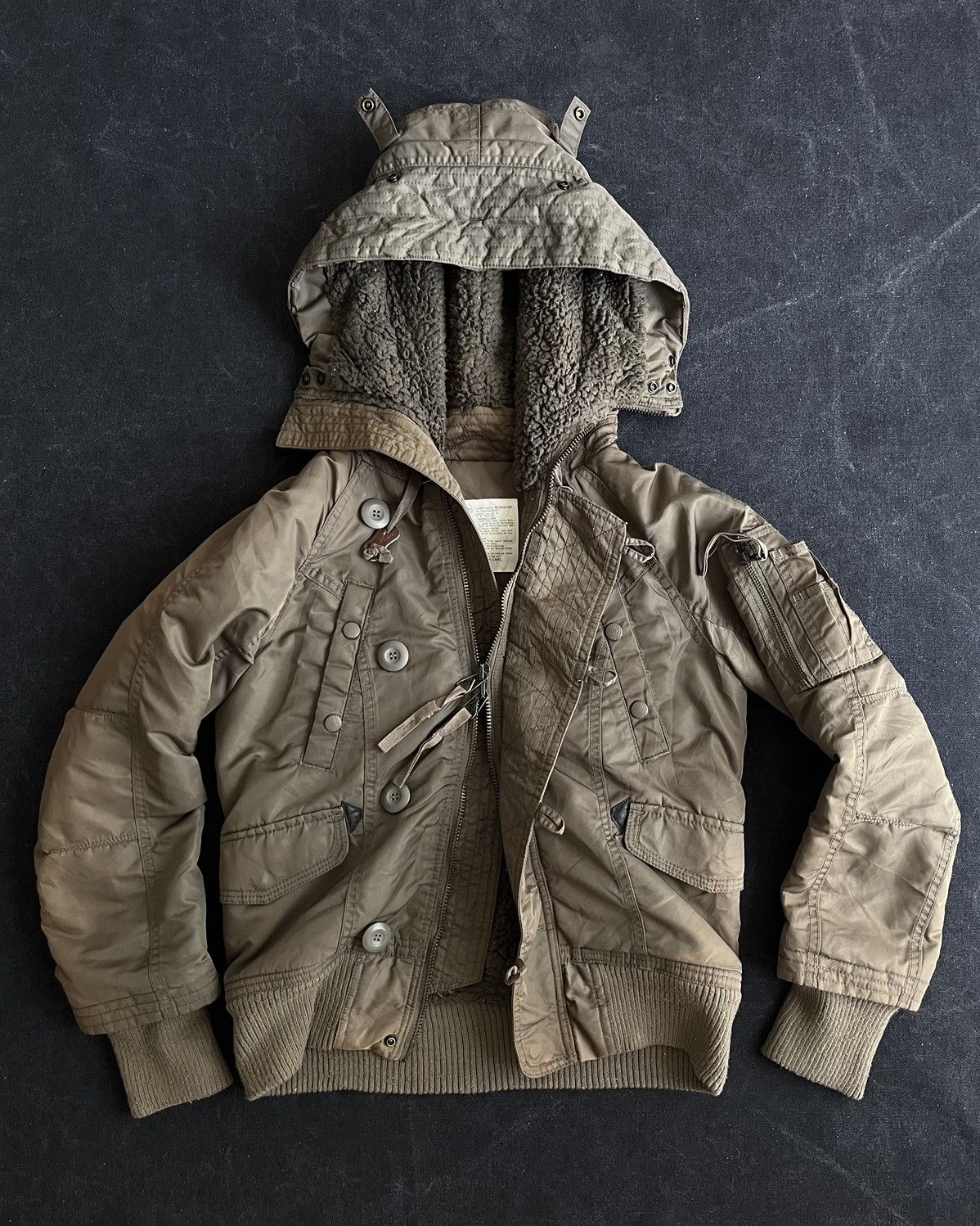 Japanese Brand G.O.A fur hooded bomber Size US S / EU 44-46 / 1 - 4 Thumbnail
