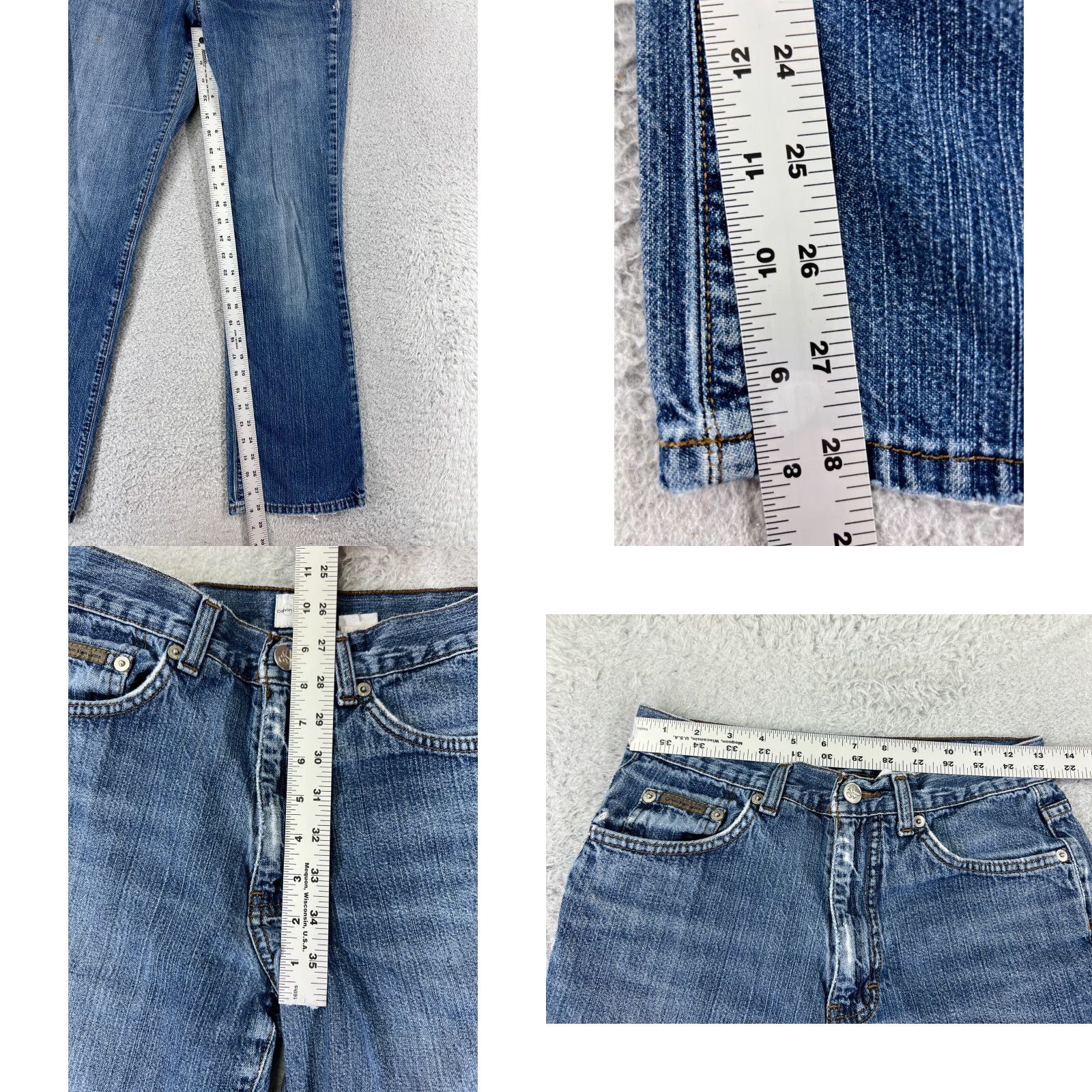 Calvin Klein Calvin Klein Jeans Women Bootcut Denim 8 Regular 28x24 Light Blue 5-Pocket Mid Rise Stretch Size 30" / US 8 / IT 44 - 8 Thumbnail