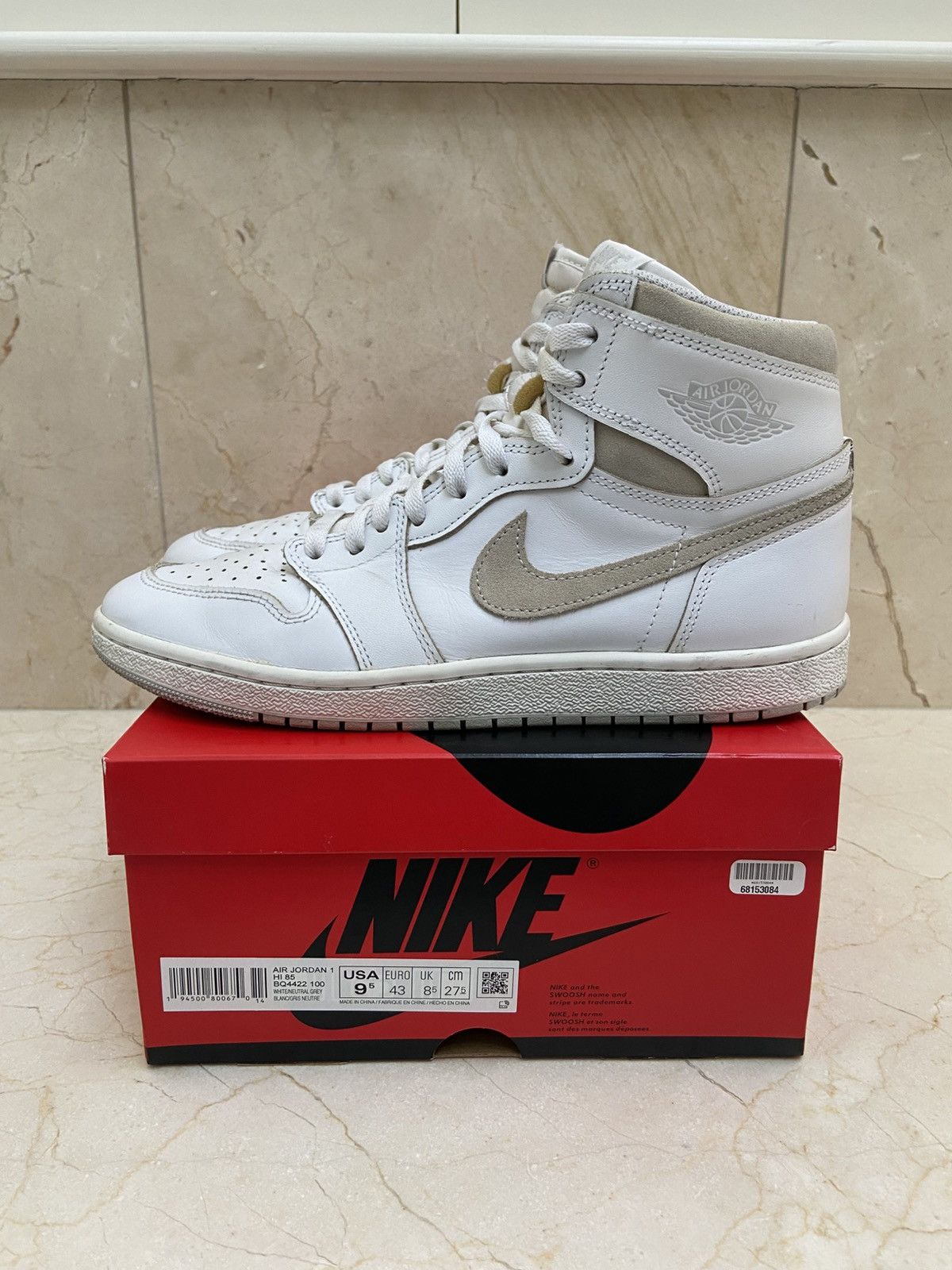Jordan Brand Jordan 1 Retro High 85 Neutral Grey Coffee Dyed Size US 9.5 / EU 42-43 - 2 Thumbnail