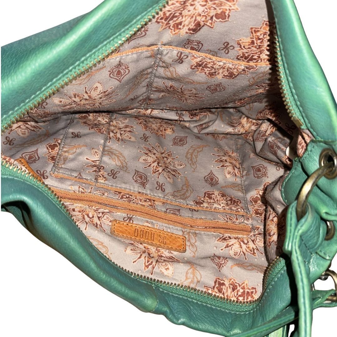 Genuine Leather Green Crossbody Satchel Handbag Purse