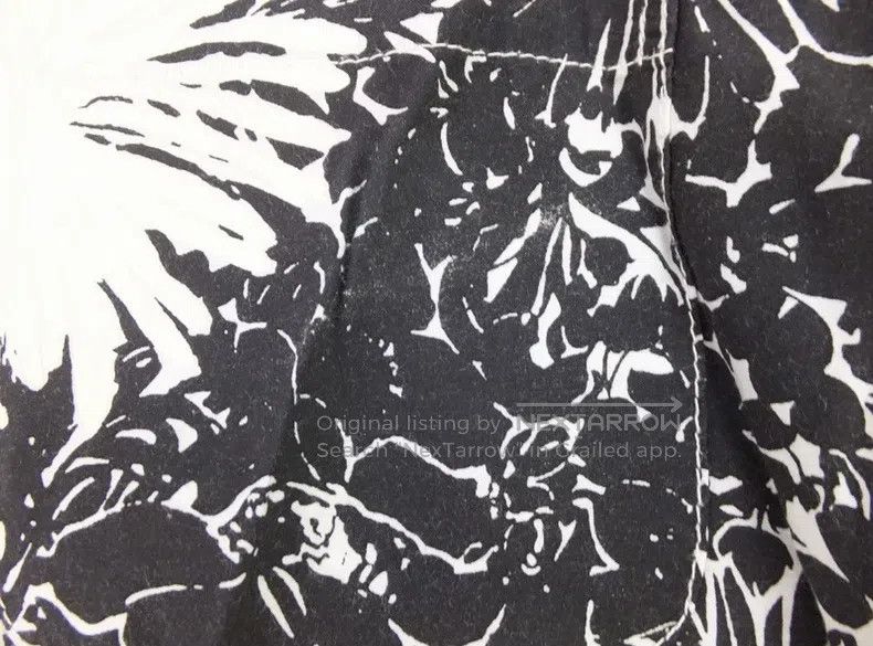 Comme des Garcons Comme Des Garcons Black and White Floral Short Sleeve Shir Size XS / US 0-2 / IT 36-38 - 4 Thumbnail