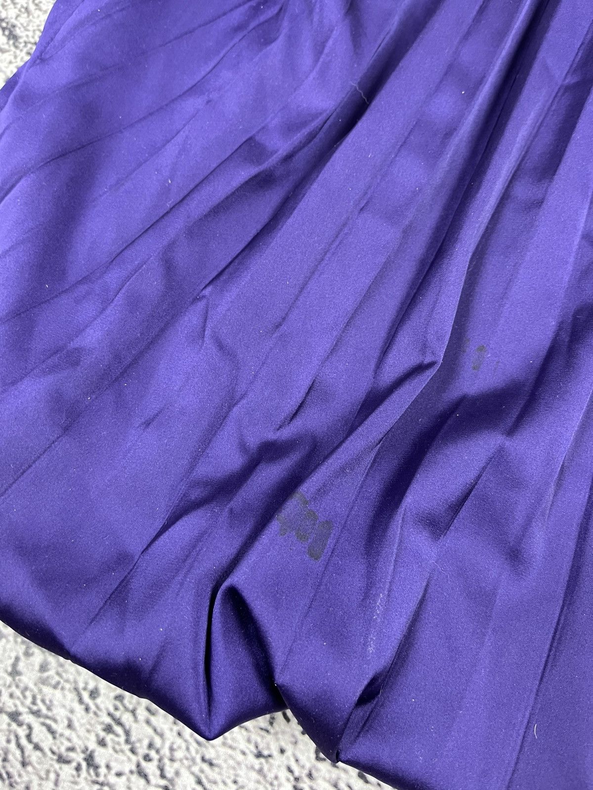 Roberto Cavalli Roberto Cavalli Purple Pleated Silk Top Crystal Collar Size S / US 4 / IT 40 - 3 Thumbnail
