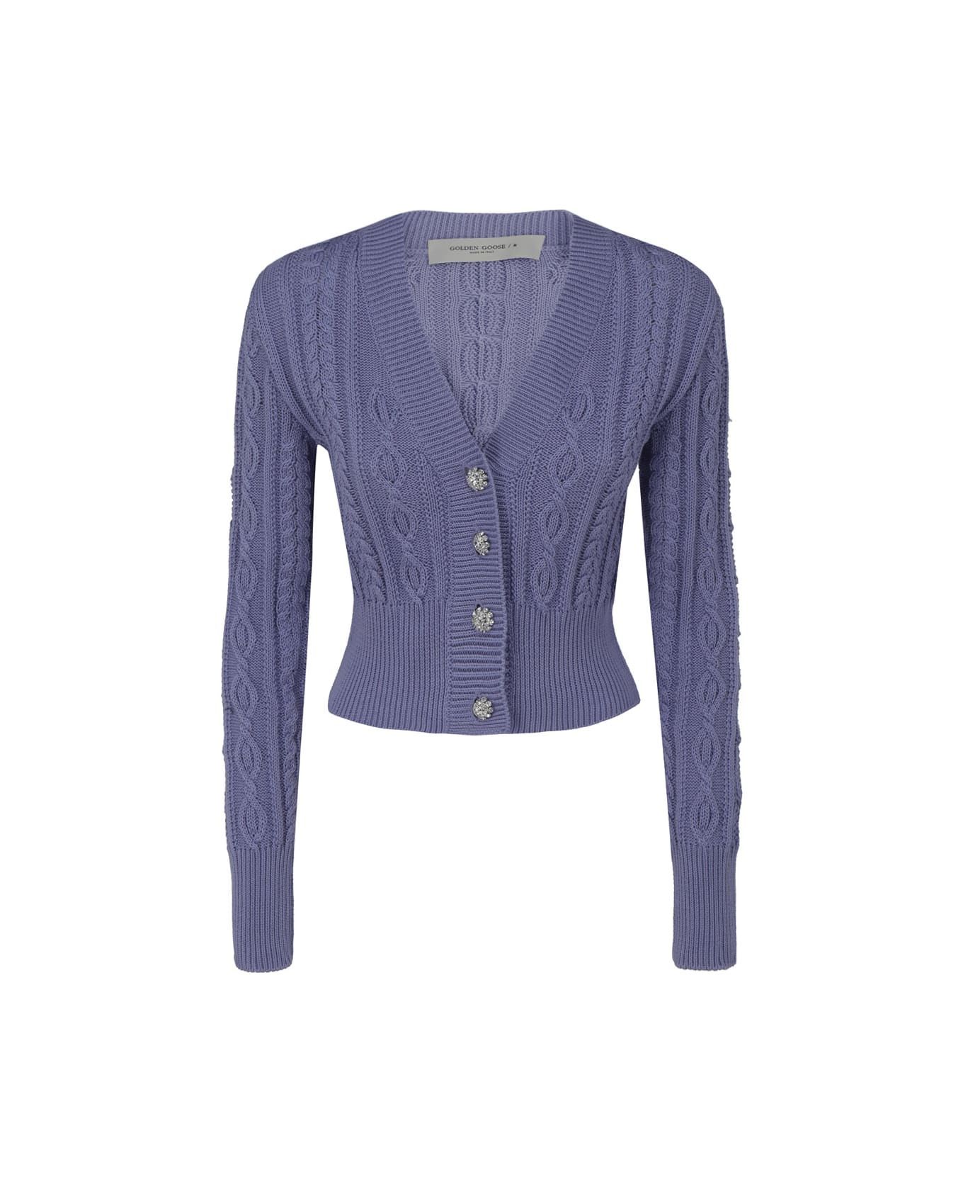 Golden Goose o1y0825 Cardigan in Lilac Size S / US 4 / IT 40 - 1 Thumbnail