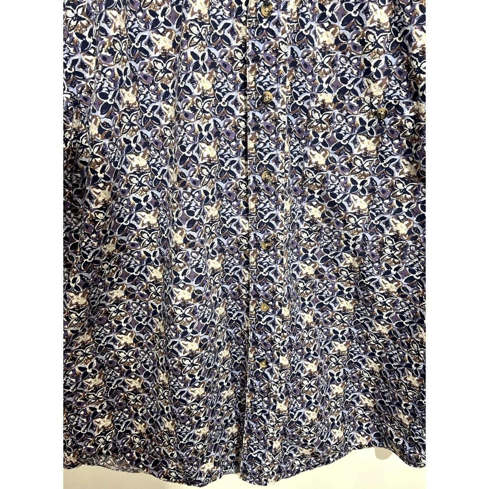 Vintage VINTAGE Basic Options Shirt Men's M Purple Floral Hawaiian Short Sleeve Size US M / EU 48-50 / 2 - 5 Thumbnail