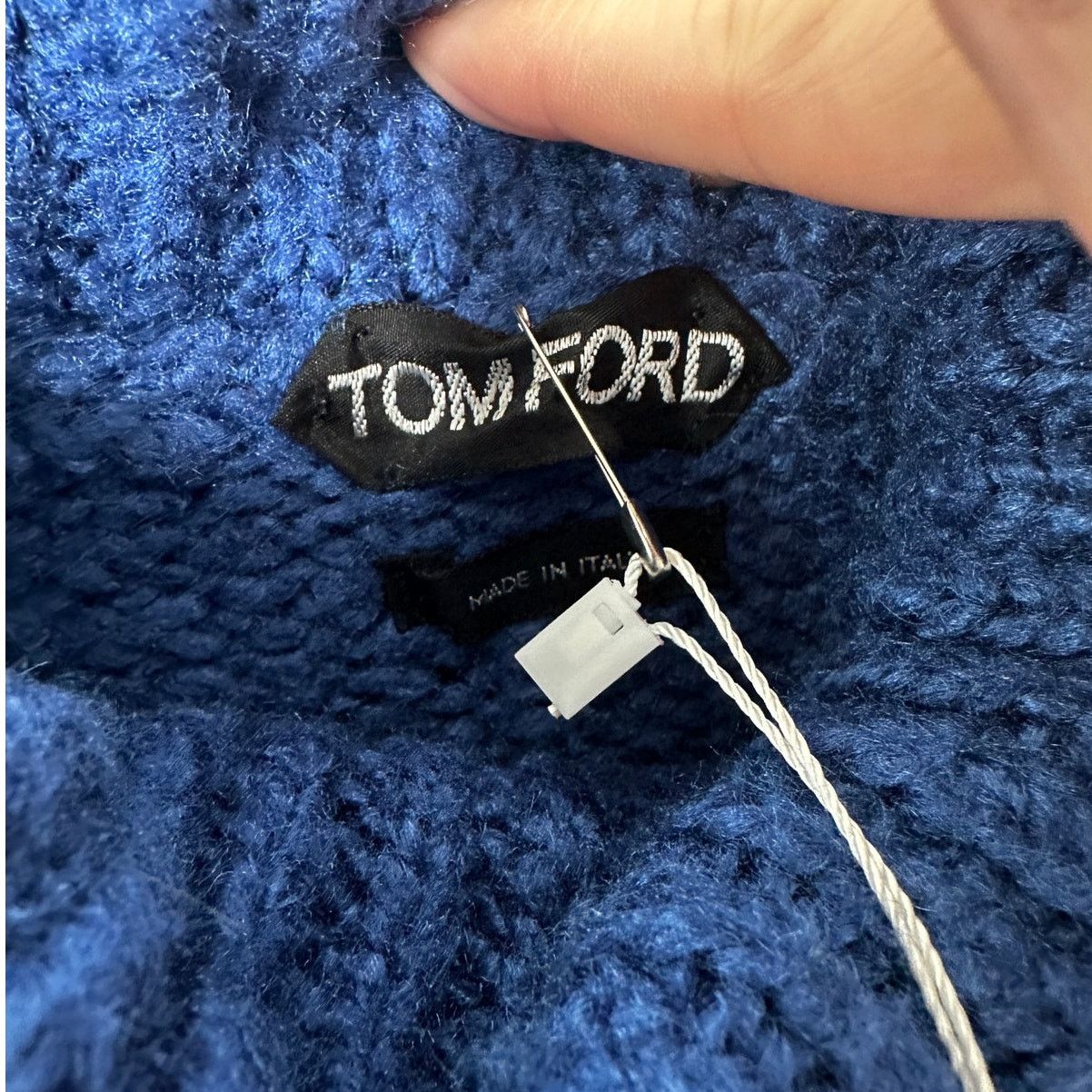 Tom Ford Tom Ford Blue Silk Turtleneck Long Sleeve Fuzzy Sweater XL Size XL / US 12-14 / IT 48-50 - 5 Thumbnail