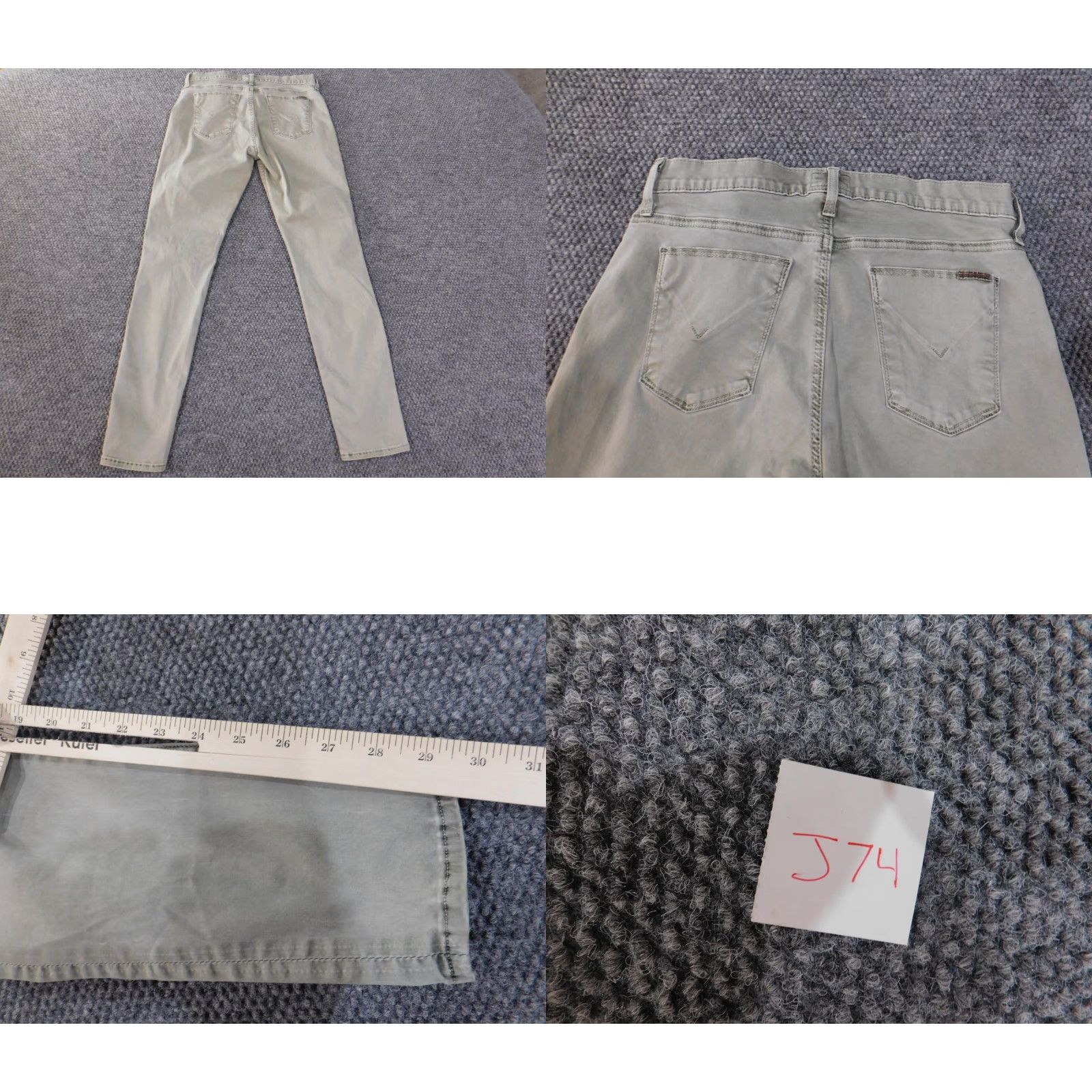 Hudson Hudson Jeans Womens 28 Green Straight Denim Dark Wash Stretch Size 28" / US 6 / IT 42 - 8 Thumbnail