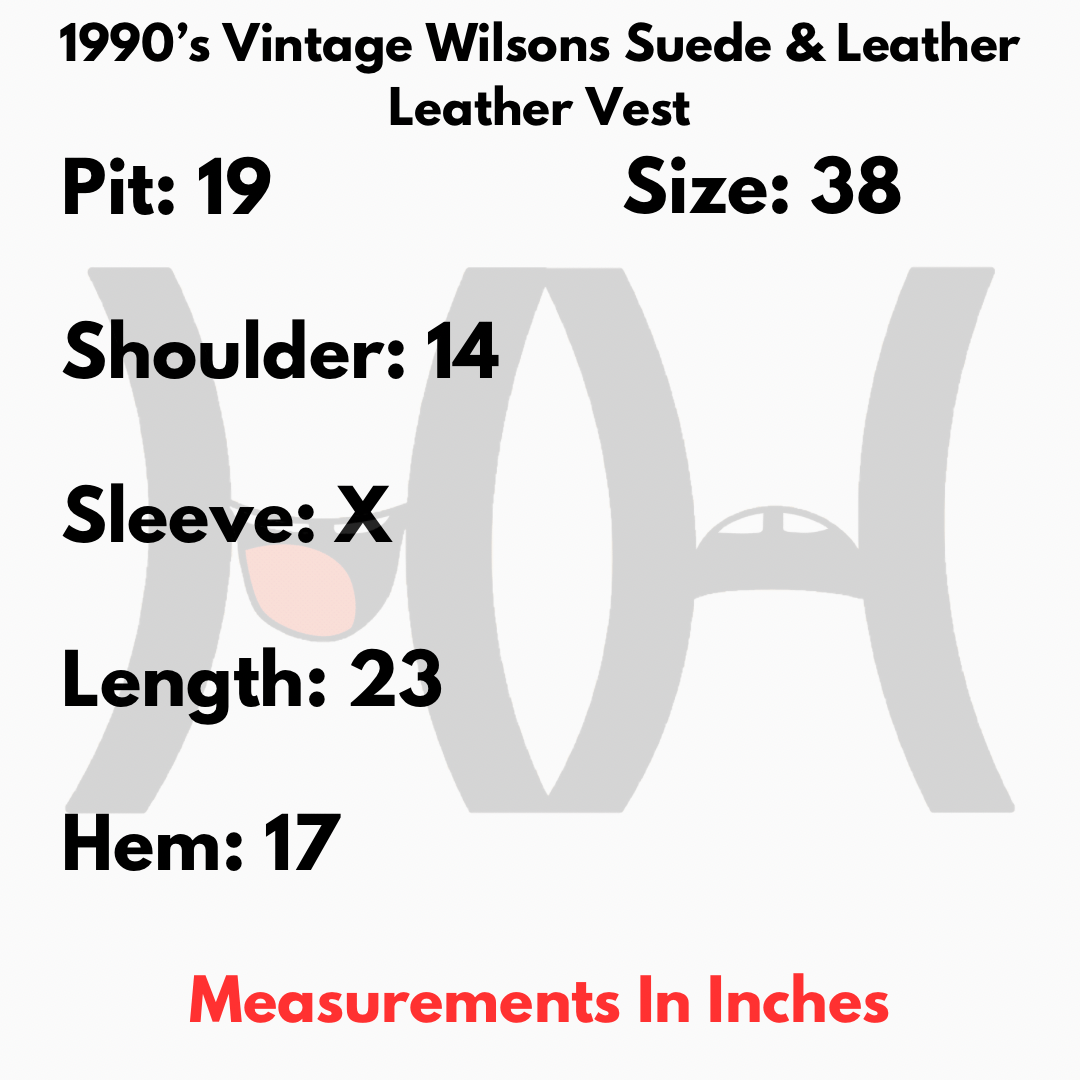 Vintage × Wilsons Leather 1990’s Vintage Wilsons Suede & Leather Leather Vest Size XS / US 0-2 / IT 36-38 - 5 Thumbnail