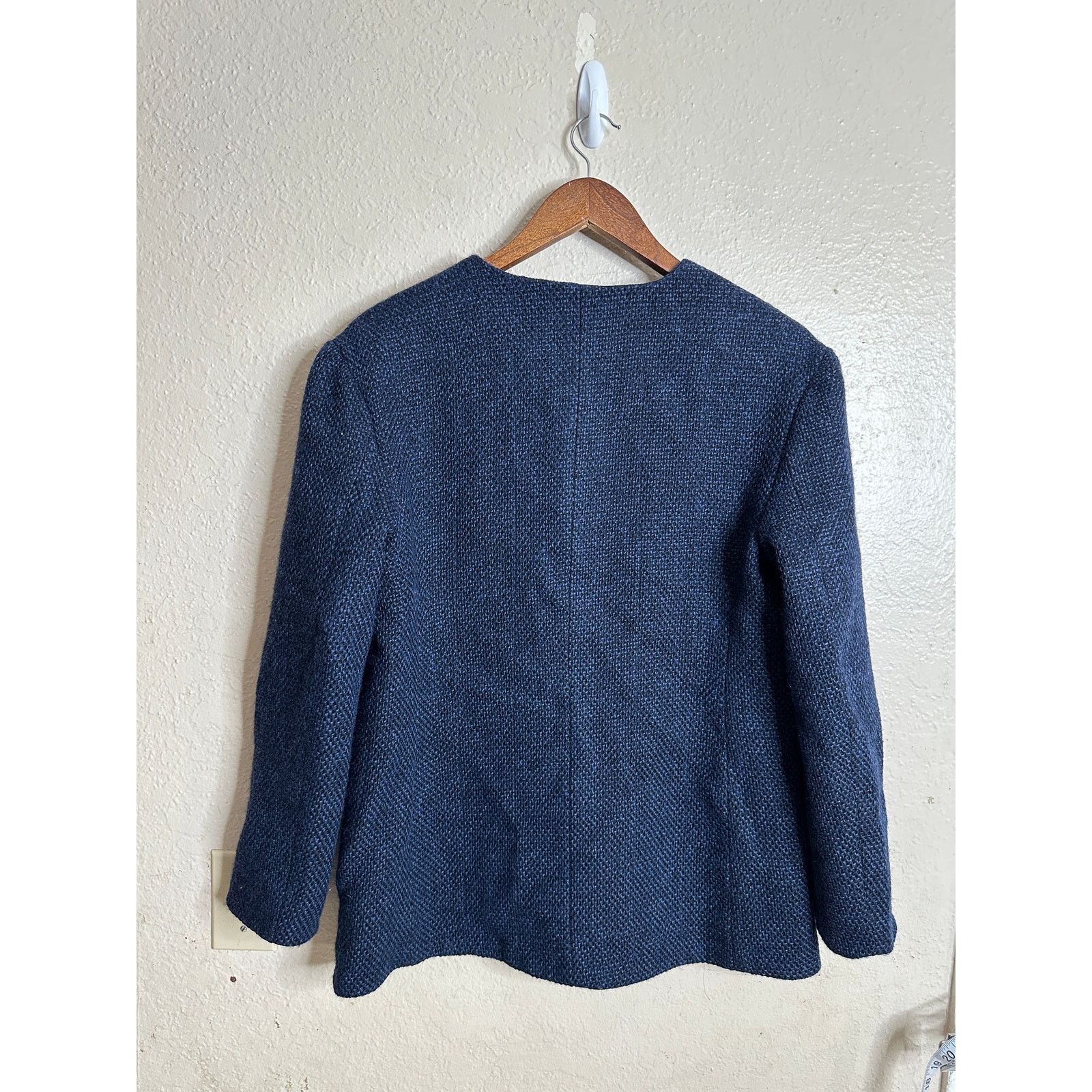 Chanel Chanel Tweed Blazer Navy Silver Buttons Womans 40 Size S / US 4 / IT 40 - 2 Thumbnail