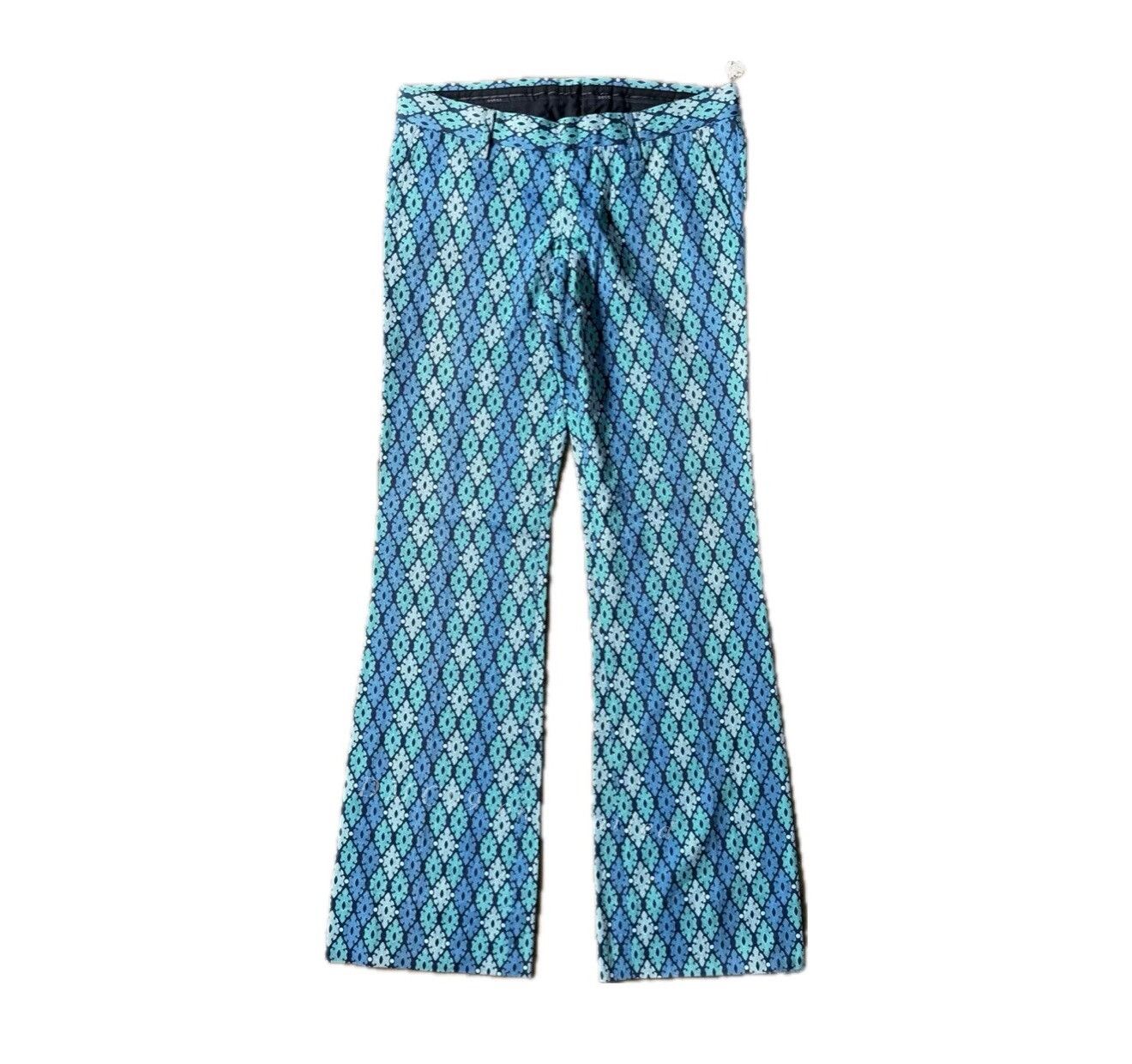 Gucci Vintage Gucci Textured Print Bootcut Pants Size 32" / US 10 / IT 46 - 1 Thumbnail