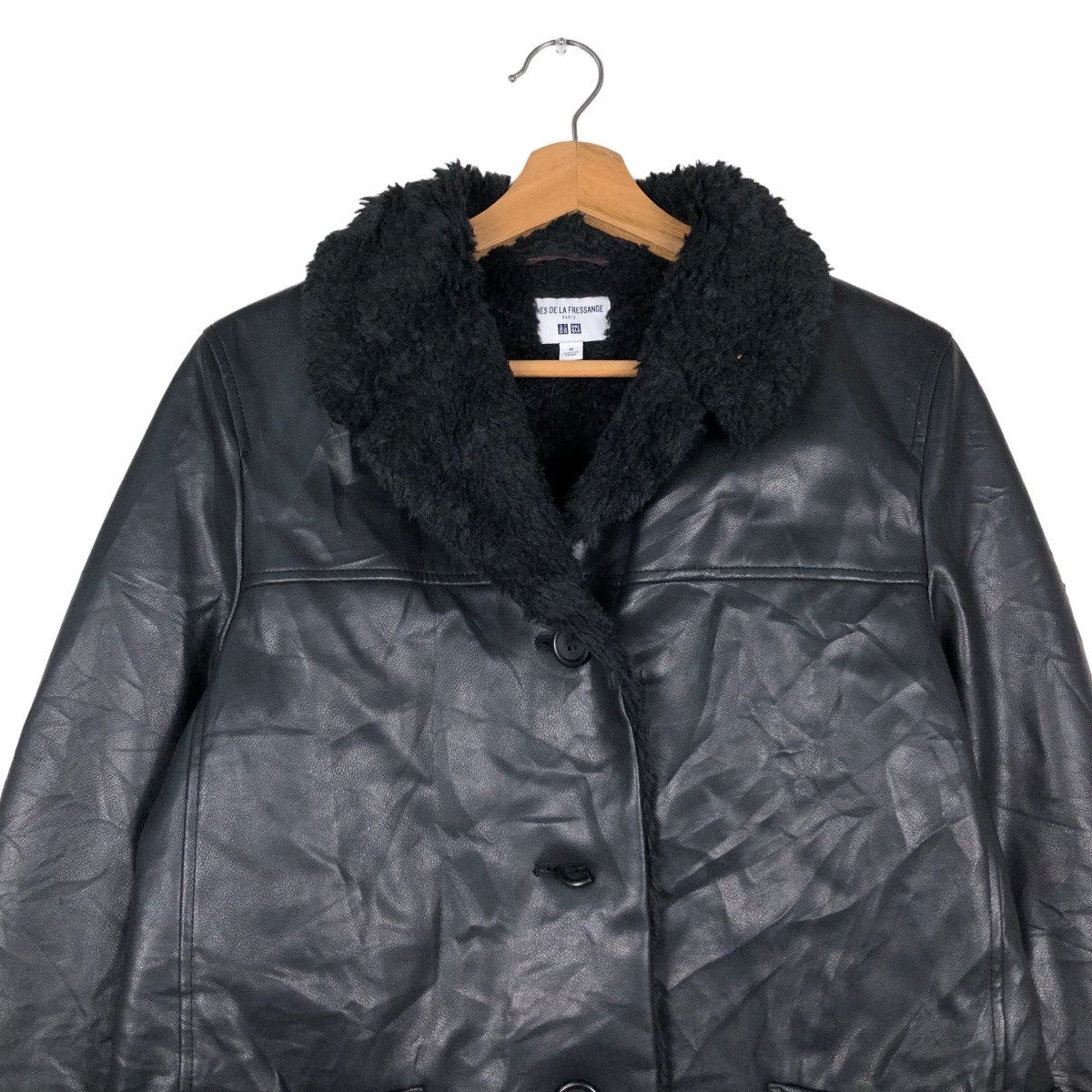 Japanese Brand 🔥Vtg Leather Jacket Biker Shearling Ines De La Fressange Size US M / EU 48-50 / 2 - 3 Thumbnail