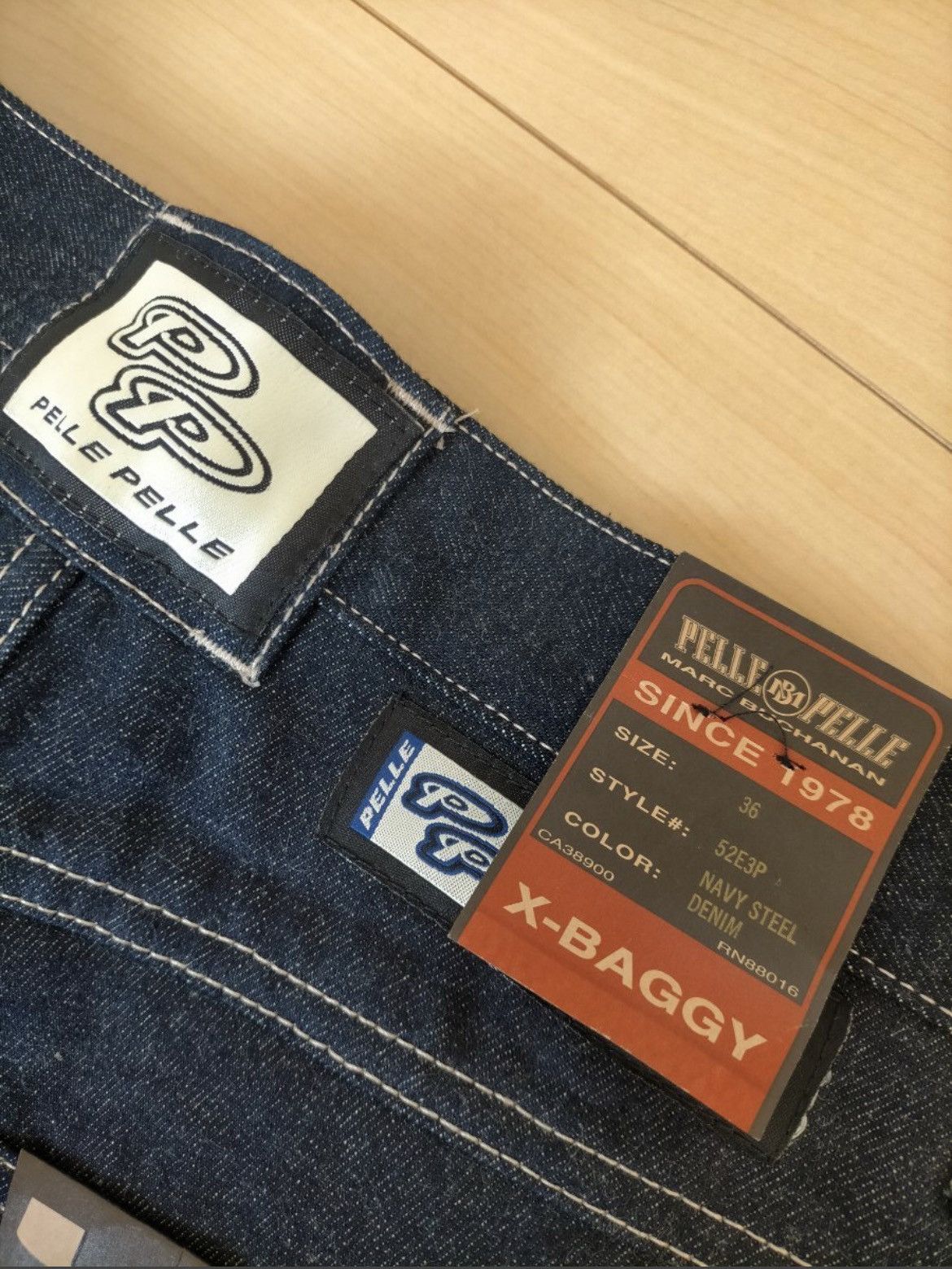Pelle Pelle 00s PELLE PELLE RIGID BAGGY DENIM DAEDSTOCK Size US 36 / EU 52 - 4 Thumbnail
