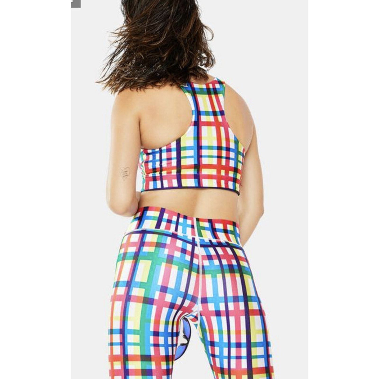 Terez Terez PLAID SPORTS BRA TOP size small Y2K A003044 Size S / US 4 / IT 40 - 2 Thumbnail