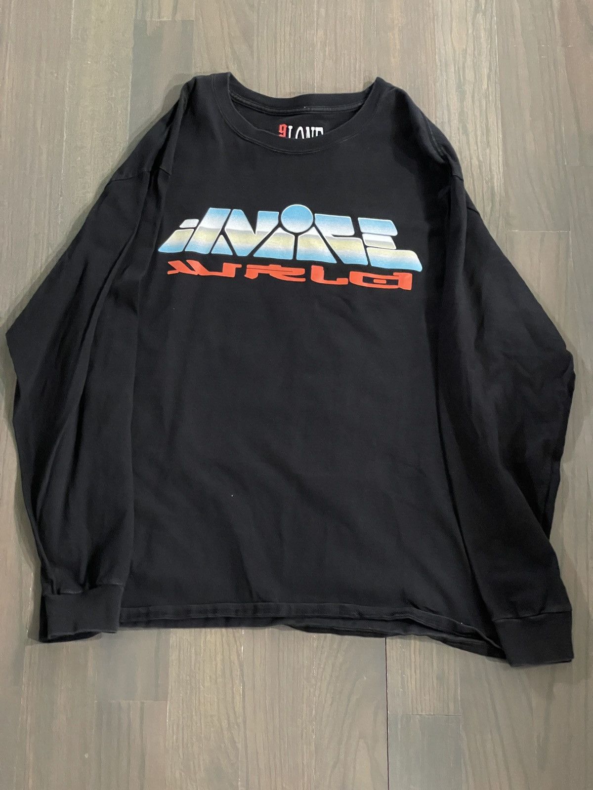 image of 999 Club x Vlone Juice Wrld Vlone 999 Black Long Sleeve, Men's (Size XL)