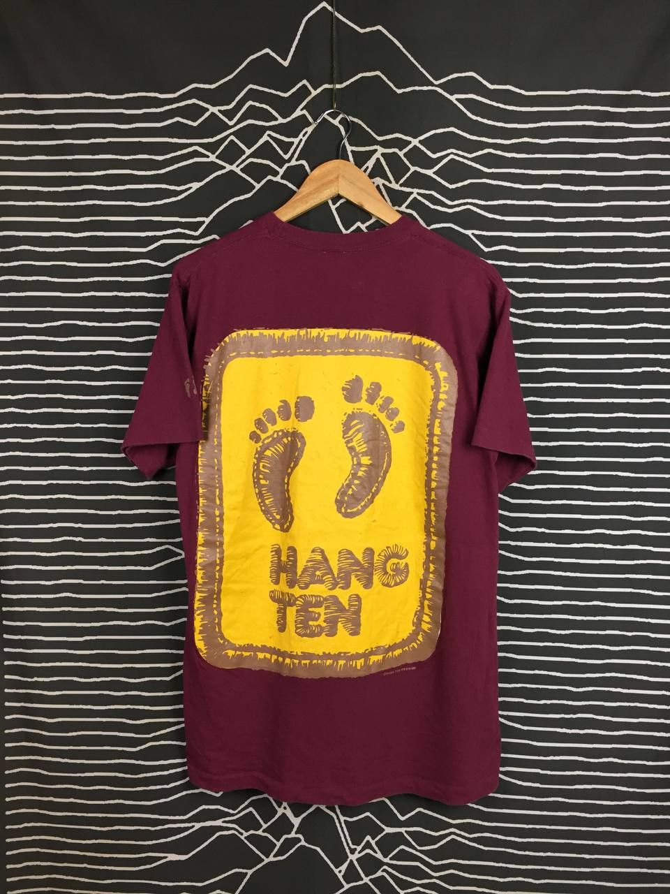 Hang Ten Vtg 80s 90s Hang Ten Classic Surf Big Logo Single Stitch Tee Size US M / EU 48-50 / 2 - 2 Thumbnail