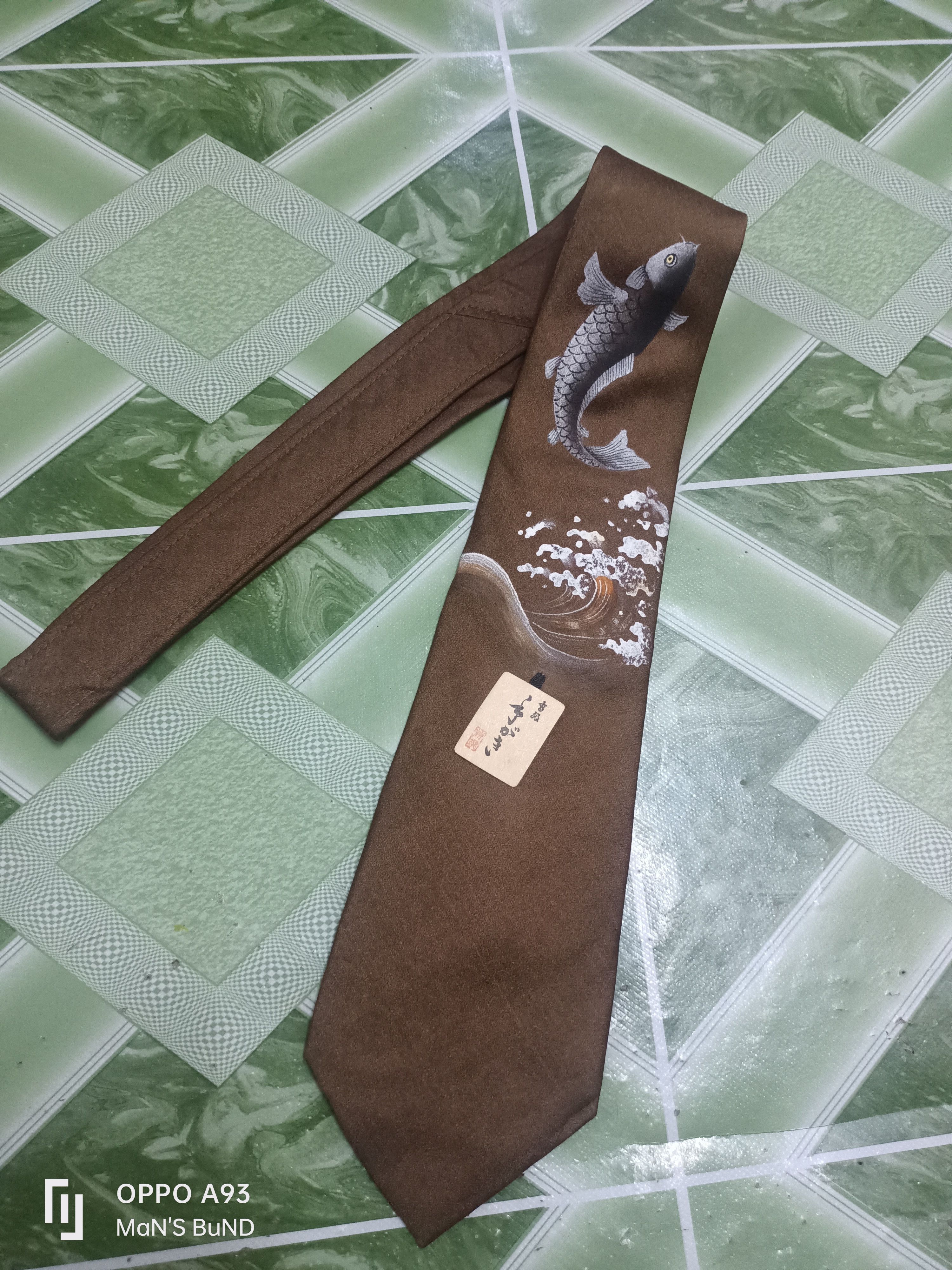 Japanese Brand × Vintage Vintage Tie koi Carp Design Size ONE SIZE - 1 Thumbnail