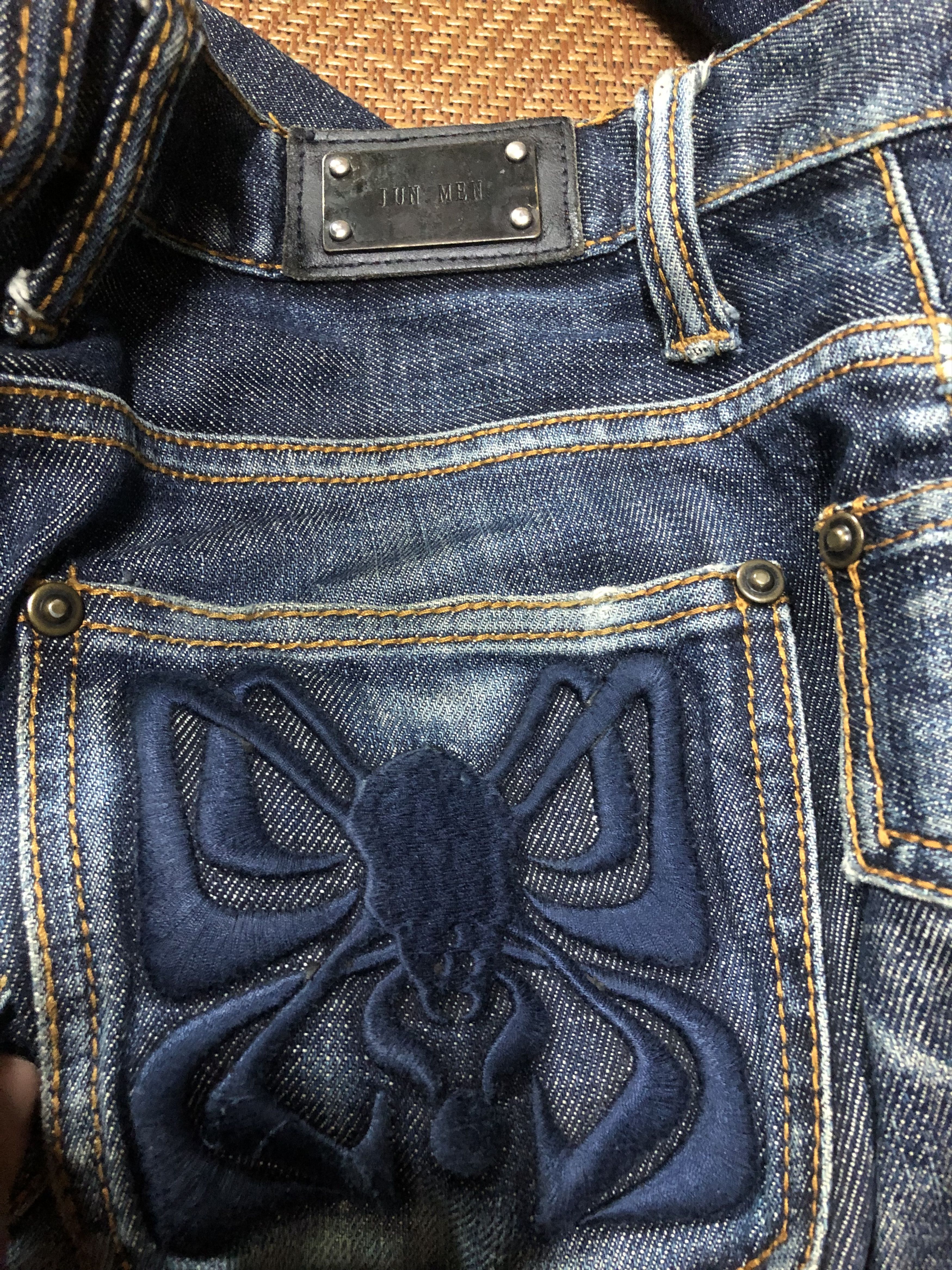 JUN MEN JLINE JUN MEN Spider Embroidered On back Pocket Denim Pants Size US 31 - 3 Thumbnail