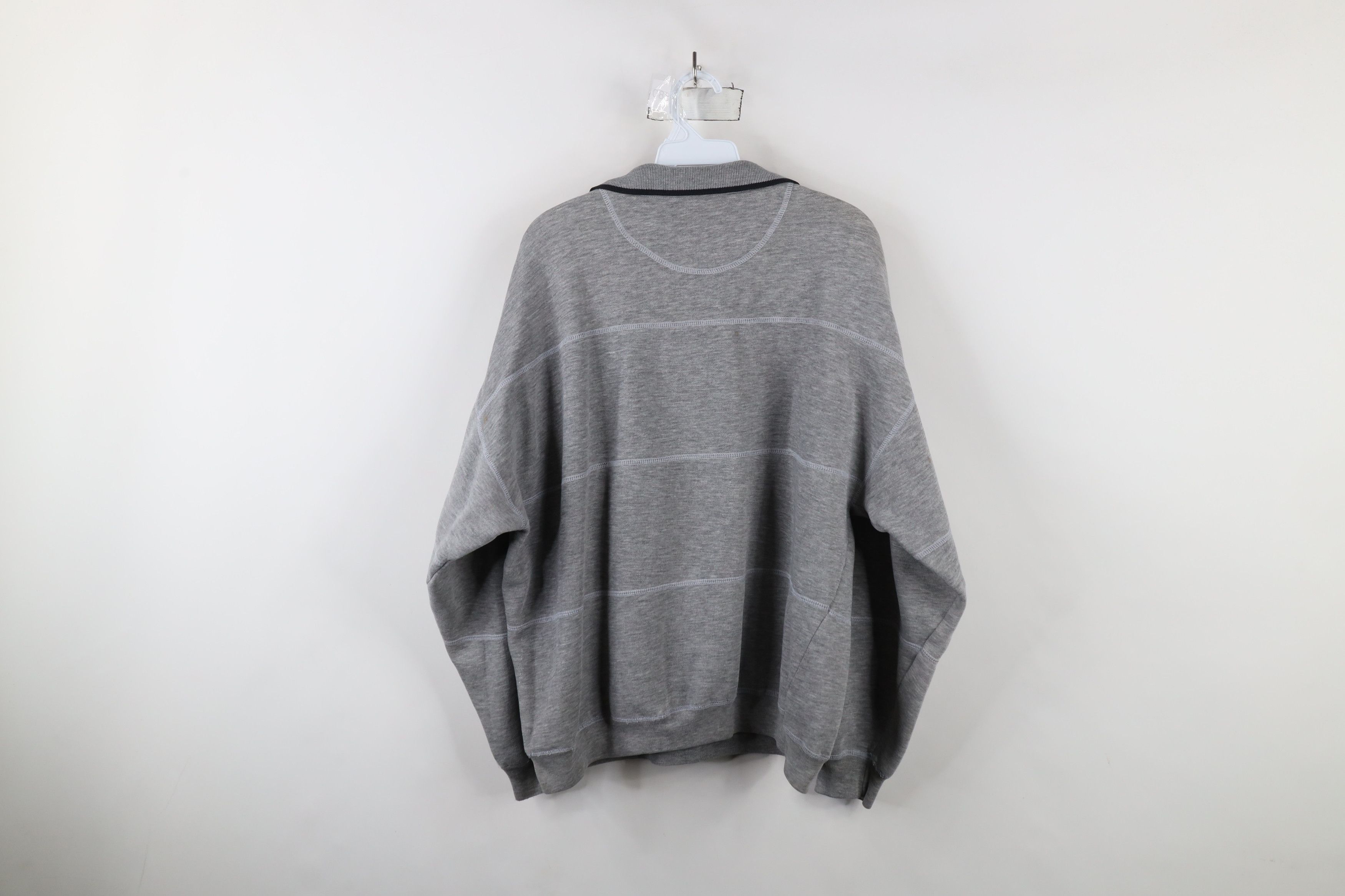 Vintage Vintage 90s Streetwear Striped Collared Pullover Sweatshirt Size US L / EU 52-54 / 3 - 15 Thumbnail