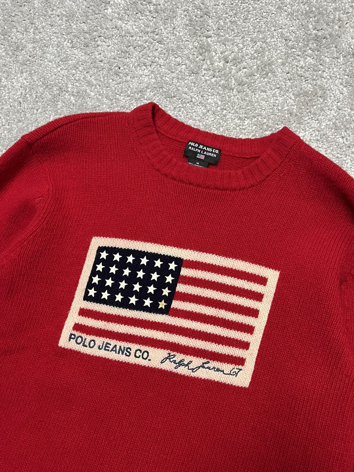 Polo Ralph Lauren Polo Ralph Lauren USA Flag Sweater Knit Size M Size US M / EU 48-50 / 2 - 4 Thumbnail