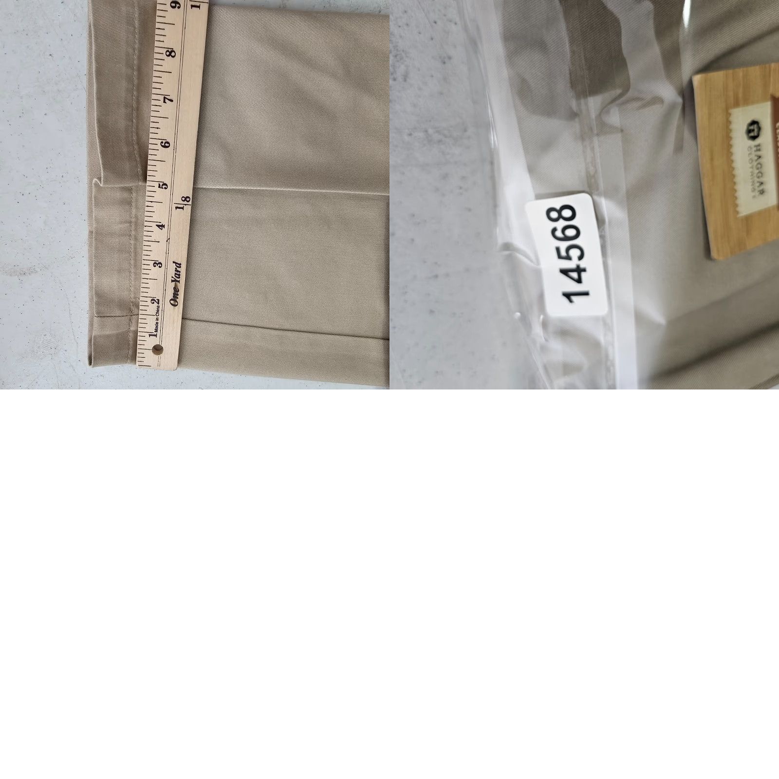 Haggar Haggar Dress Pants Mens 38x33 Khaki Classic Fit Flat Front Comfort Waist Cotton Pants Size US 38 / EU 54 - 9 Thumbnail