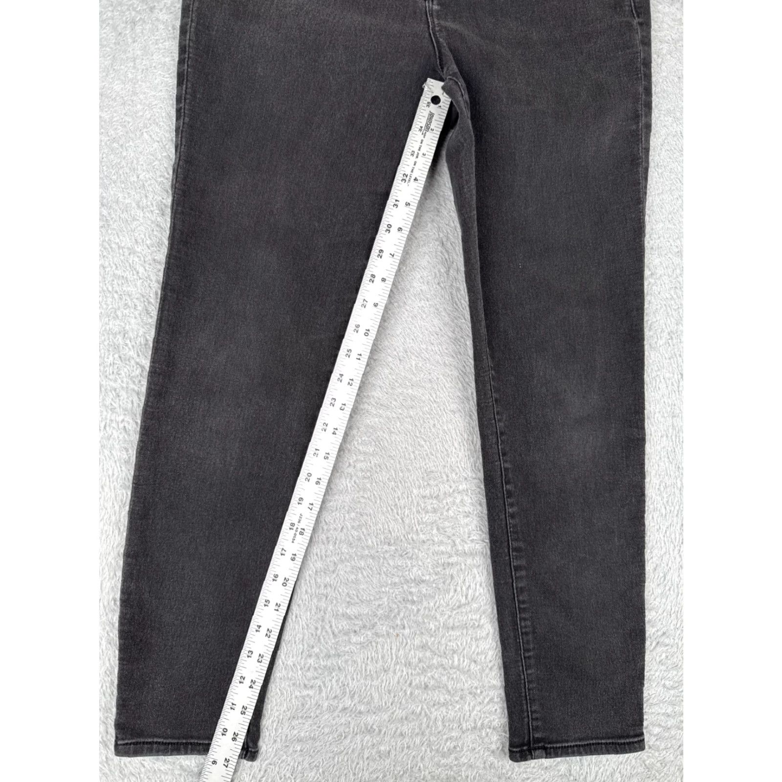 Vintage Blue Spice Jeans Juniors 13 Black Denim Skinny Mid Rise Cotton Blend 30x27 Size 34" / US 12 / IT 48 - 7 Thumbnail