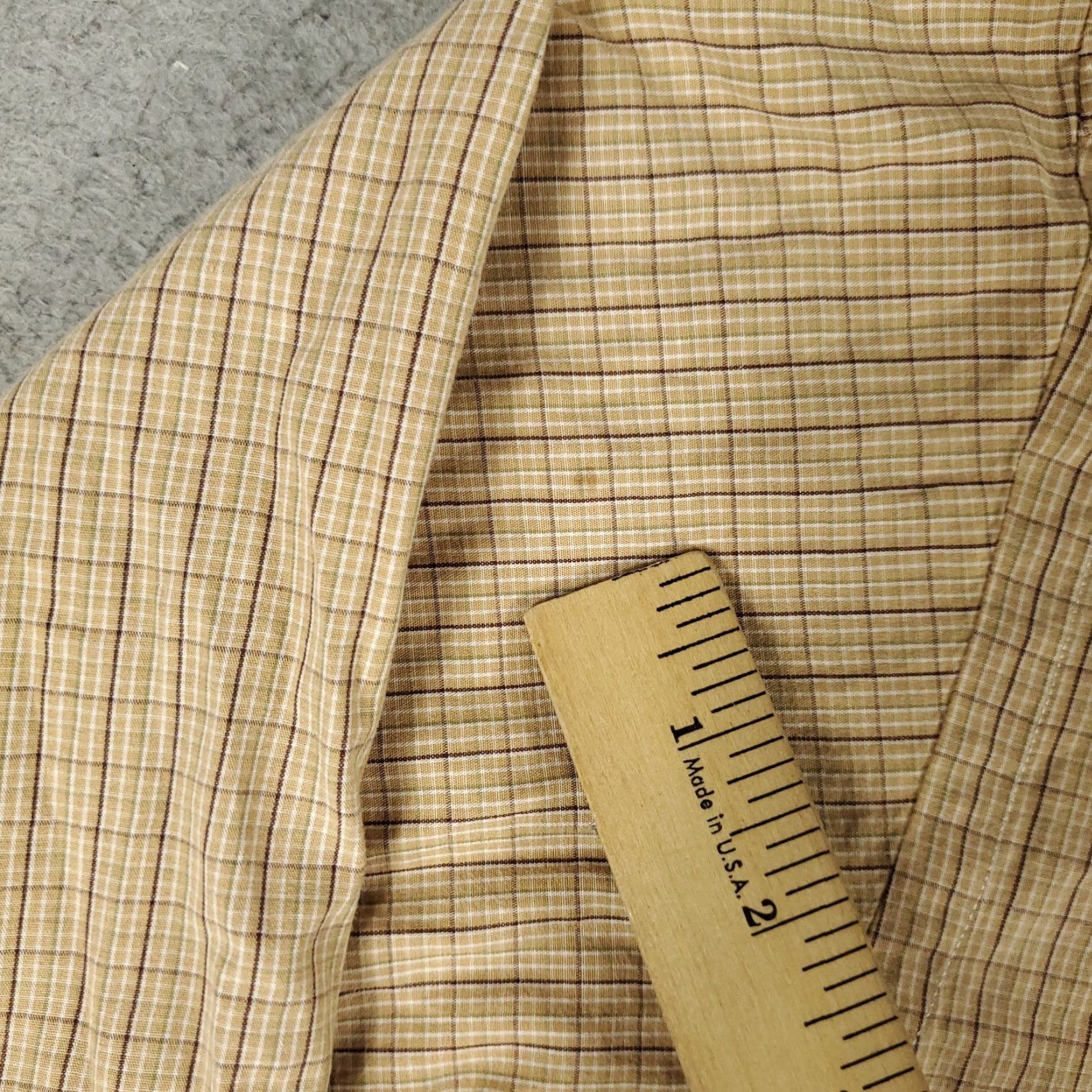 Ralph Lauren Ralph Lauren Shirt Mens 17 Brown Plaid Dress Button-Up Long Sleeve Size 17 Brown American Classic Modern Vintage? (Wait) Size 46R - 4 Thumbnail