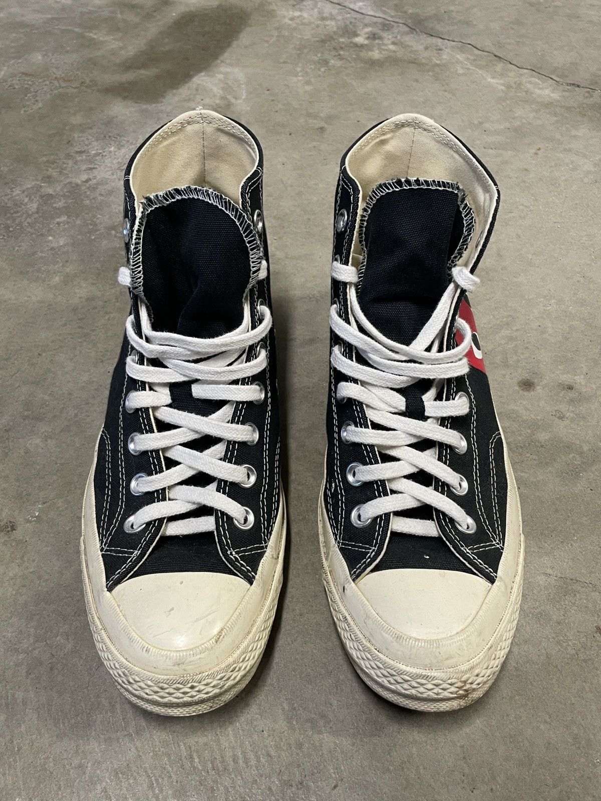 Comme des Garcons × Converse Comme Des Garçons Converse Chuck Taylor Hi Top (Black) Size US 8 / EU 41 - 1 Thumbnail