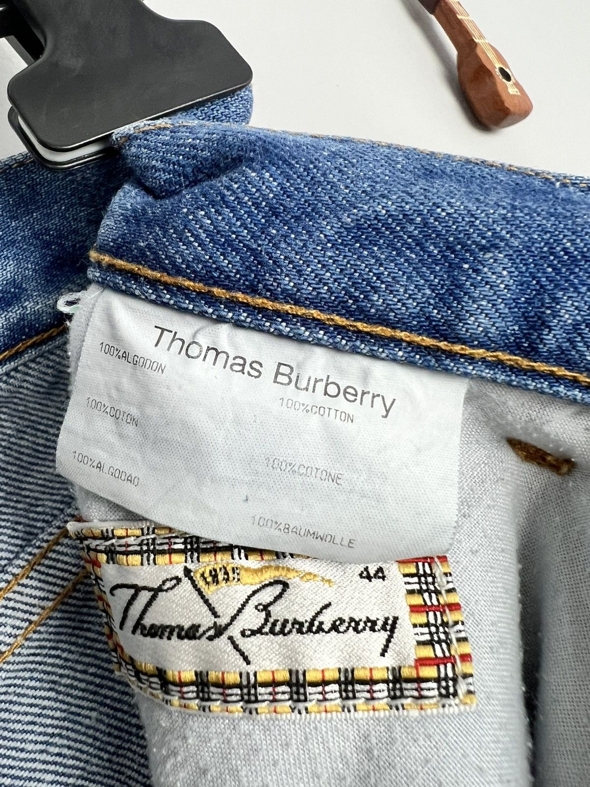 Burberry × Vintage Thomas Burberry Classic blue denim pants jeans Size US 30 / EU 46 - 9 Thumbnail