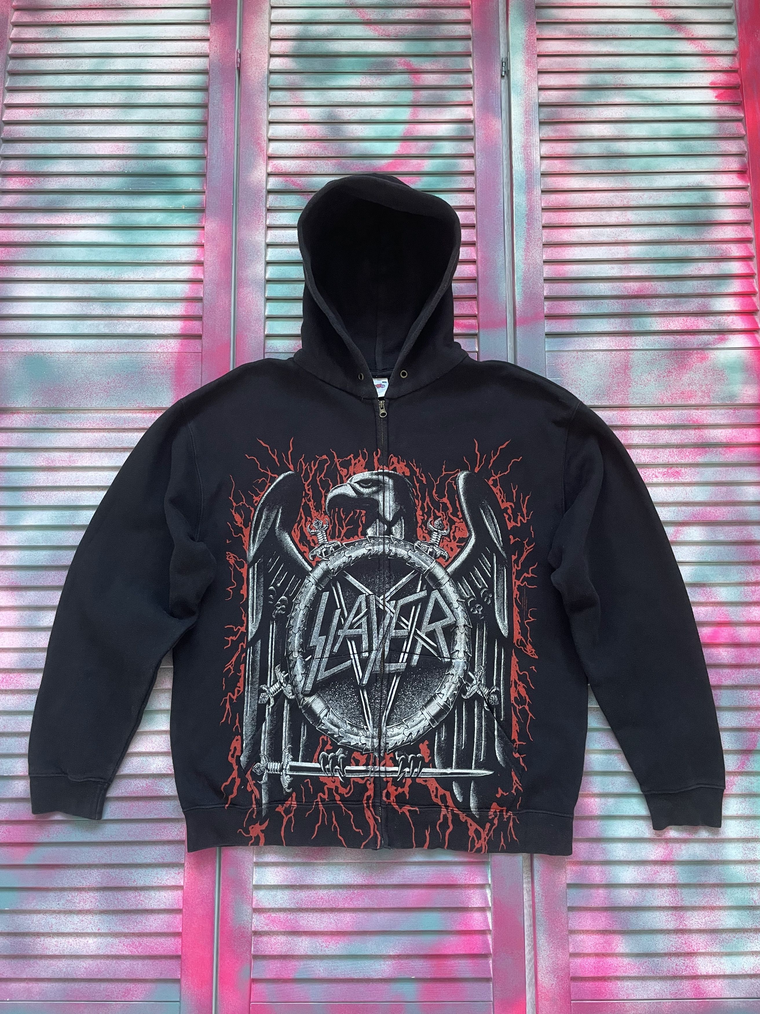Band Tees Vintage Slayer Eagle Big Printed Hoodie Size US M / EU 48-50 / 2 - 1 Thumbnail