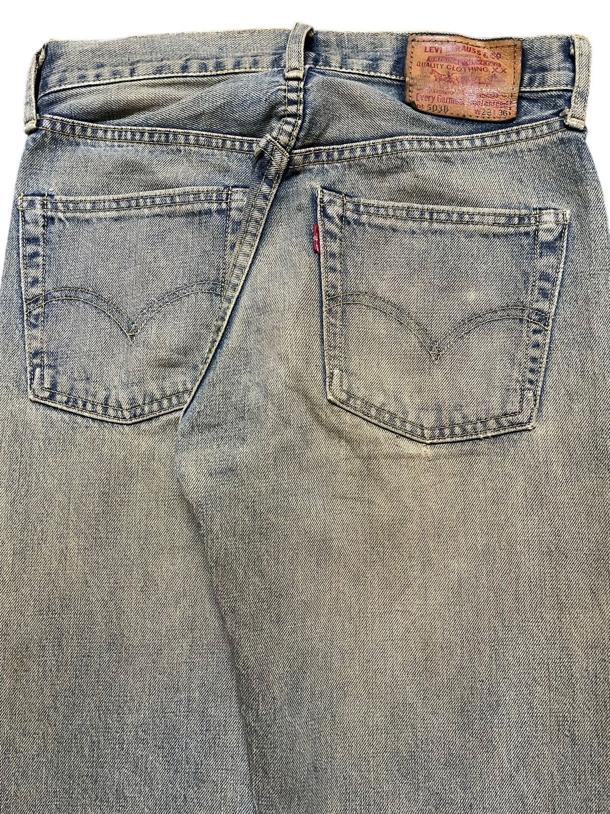 Levi's Vintage 80s Levis 503B Selvedge E Mud Wash Distressed Loose Size US 28 / EU 44 - 7 Thumbnail